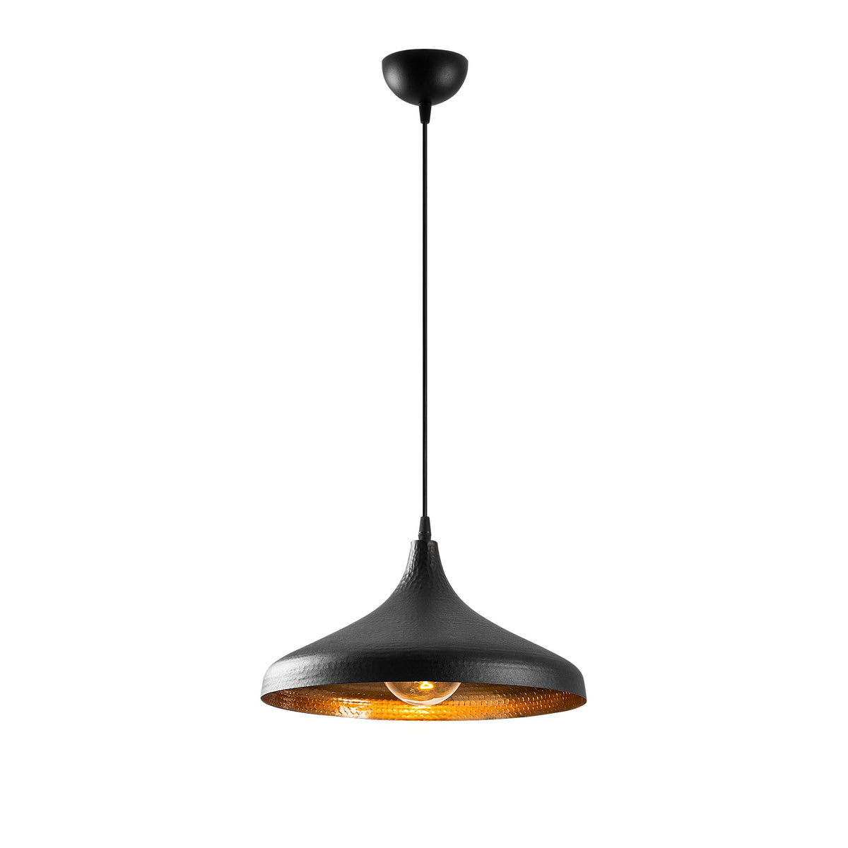 Tattoo Pendellampe - Schwarz in Schwarz präsentiert im Onlineshop von KAQTU Design AG. Pendelleuchte ist von Opviq