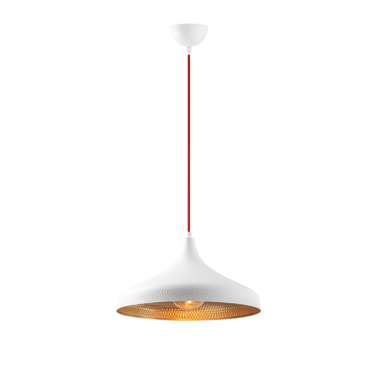 Tattoo Pendellampe - Weiss Rot in Weiss Rot präsentiert im Onlineshop von KAQTU Design AG. Pendelleuchte ist von Opviq