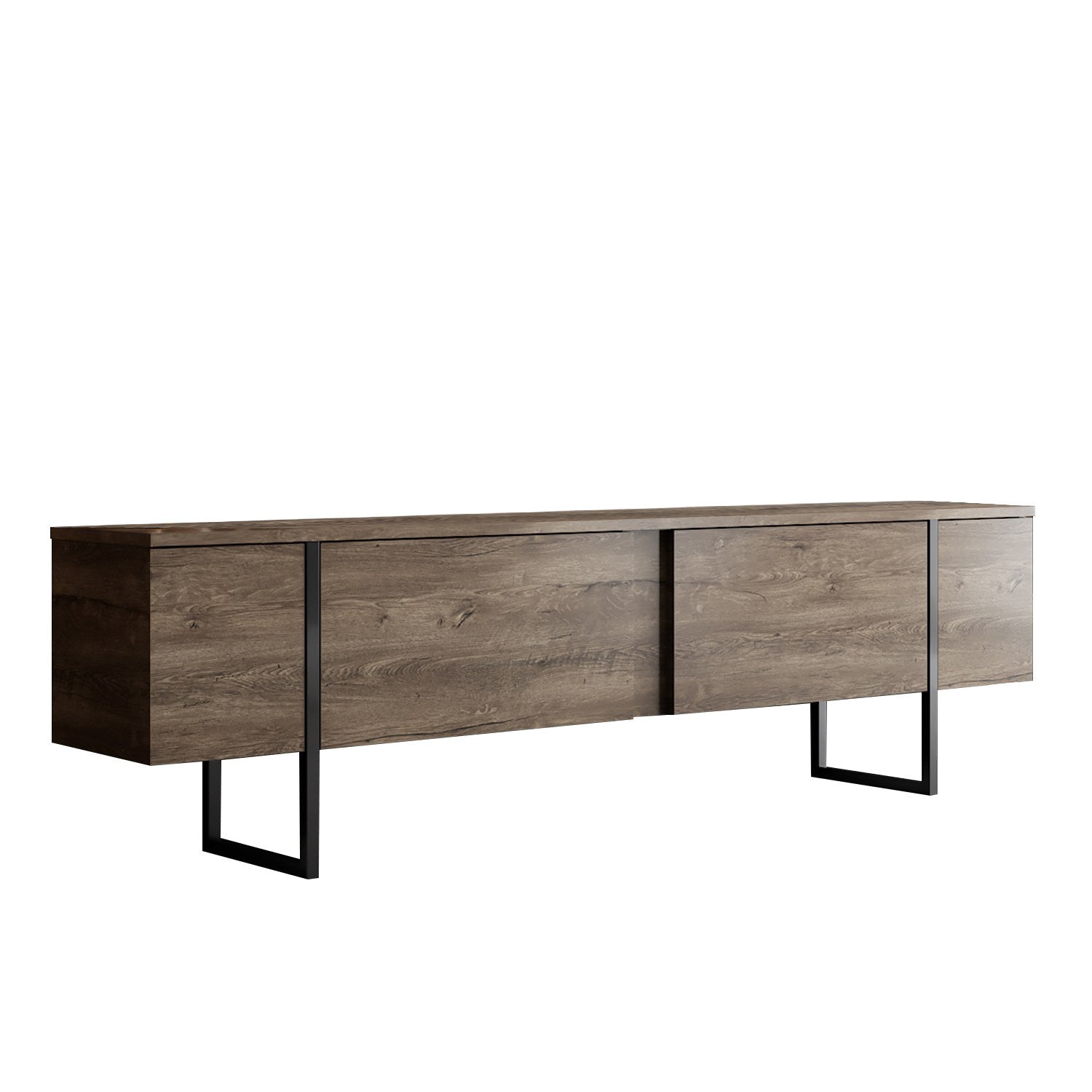 Luxe - Walnut, Black in Walnuss Schwarz präsentiert im Onlineshop von KAQTU Design AG. Sideboard ist von Hanah Home