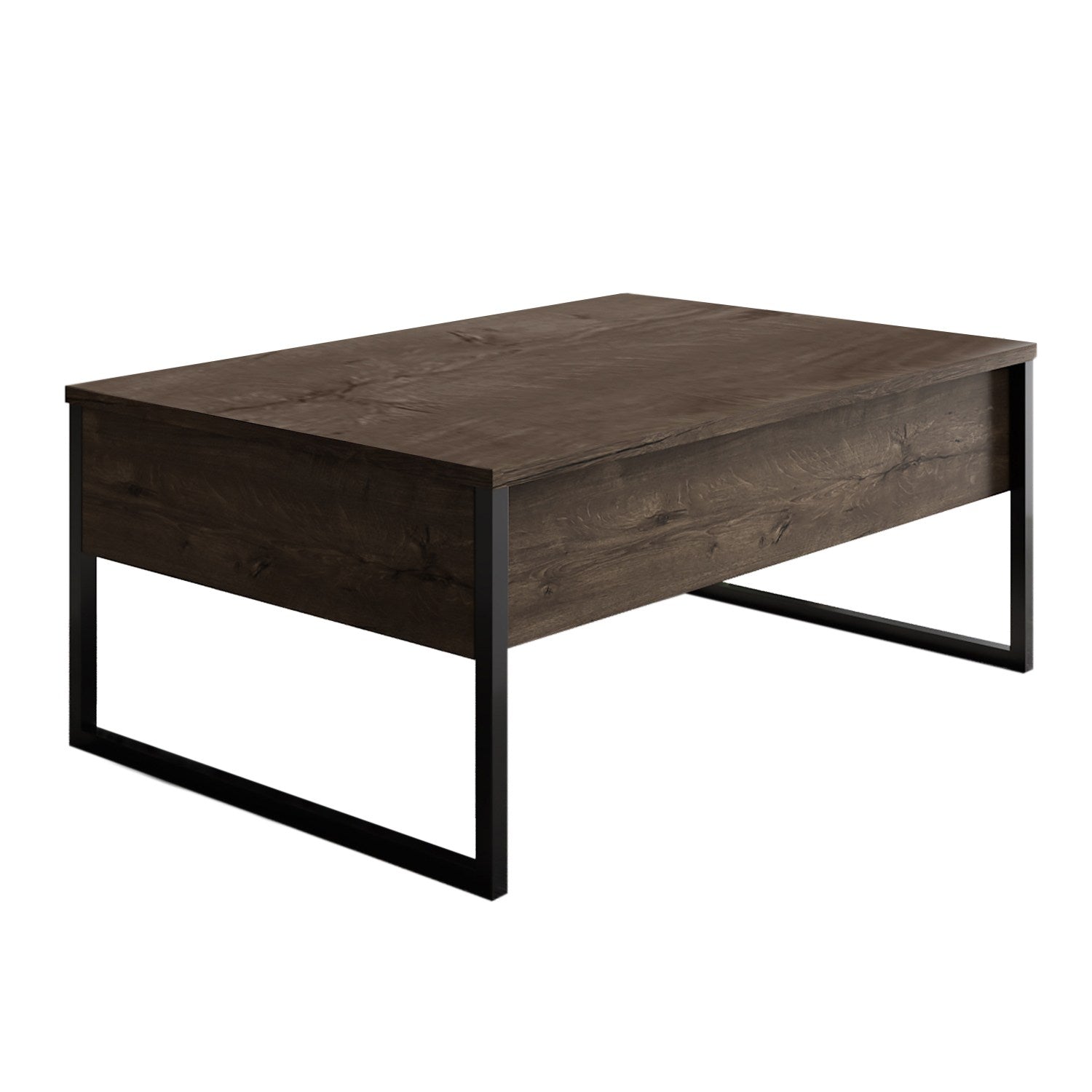 Verleihen Sie Ihrem Wohnraum mit dem eleganten TV-Ständer Luxe - Walnut, Black von Hanah Home einen Hauch von Stil und Funktionalität. Ideal für Ordnung und Ästhetik!