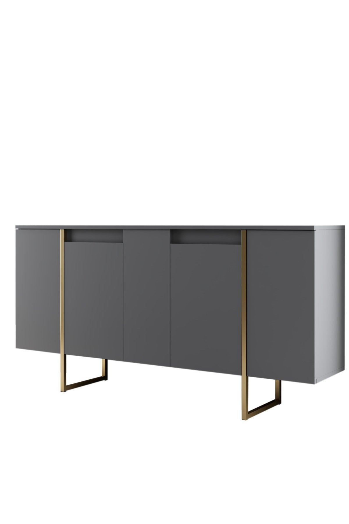 Luxe - Anthracite, Gold in Anthrazit Gold präsentiert im Onlineshop von KAQTU Design AG. High-Sideboard ist von Hanah Home