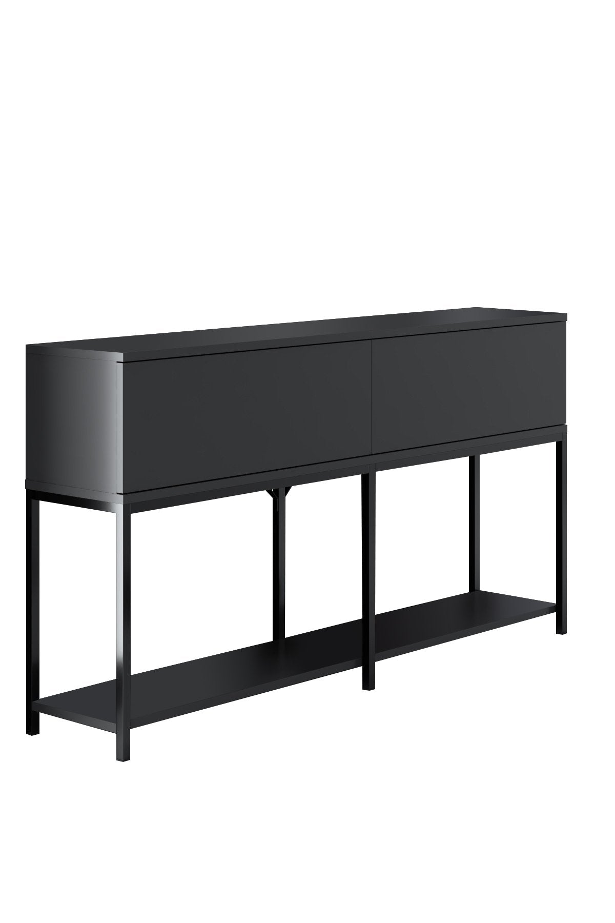 Lord - Anthracite, Black in Anthrazit Schwarz präsentiert im Onlineshop von KAQTU Design AG. High-Sideboard ist von Hanah Home