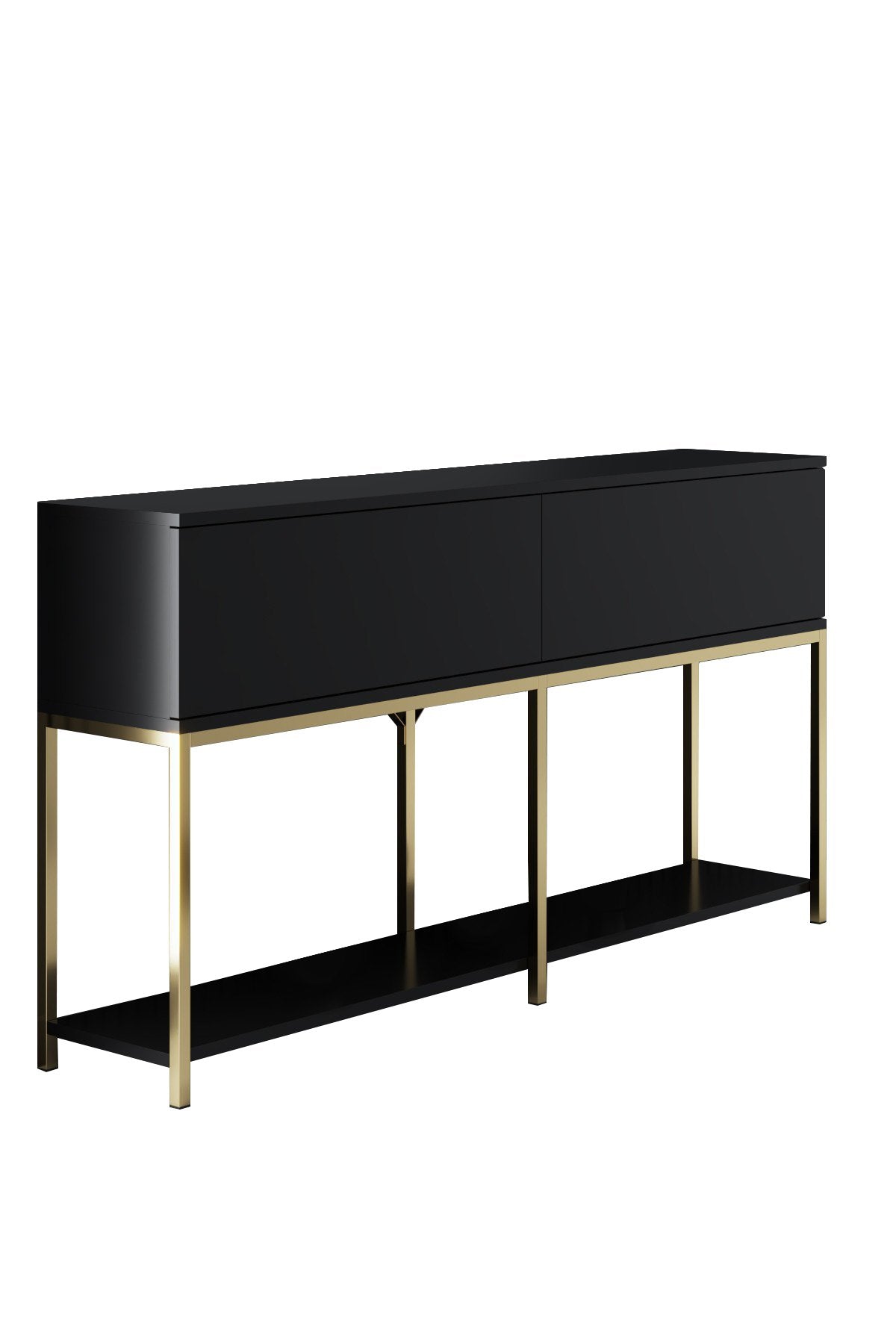 Lord - Black, Gold in Schwarz Gold präsentiert im Onlineshop von KAQTU Design AG. High-Sideboard ist von Hanah Home