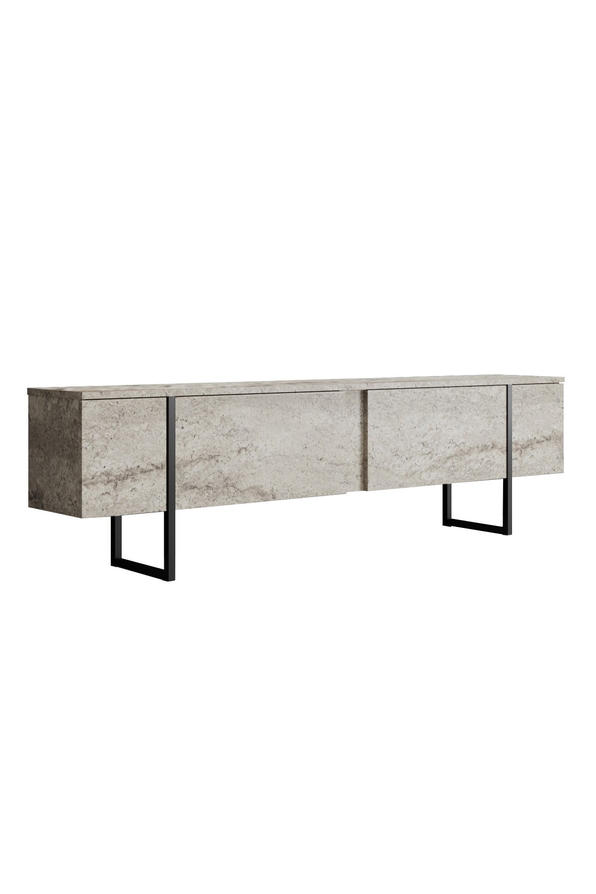 Luxe - Travertine, Black in Travertin Schwarz präsentiert im Onlineshop von KAQTU Design AG. Sideboard ist von Hanah Home