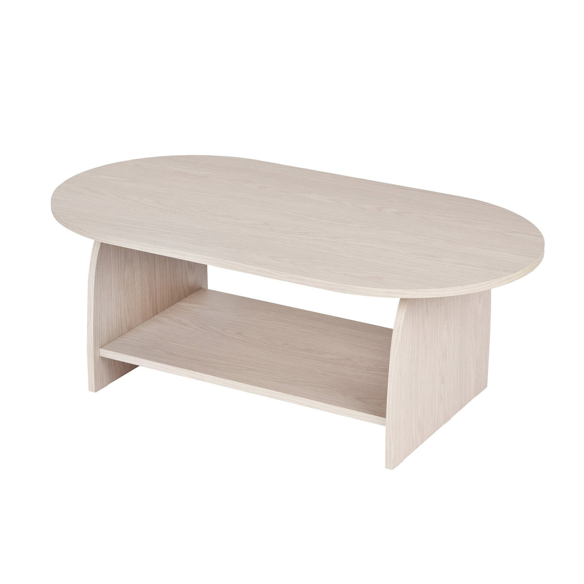 Rechteckiger Couchtisch Rafel von Nordure in Farbe Eiche Pusula, Oberfläche aus melaminbeschichteter Spanplatte, Masse 110x60x40 cm.