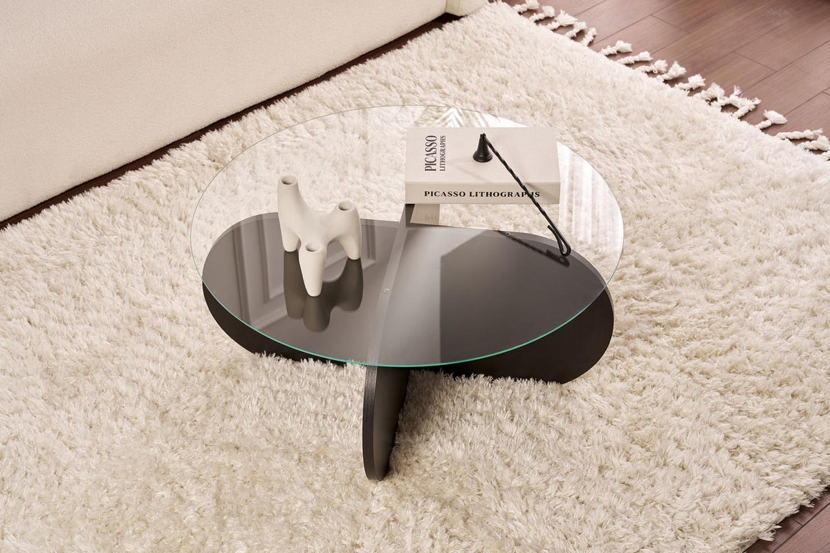 Aeris Sofatisch - Holz Schwarz Rauch in Holz Schwarz Rauch präsentiert im Onlineshop von KAQTU Design AG. Couchtisch ist von Nordure