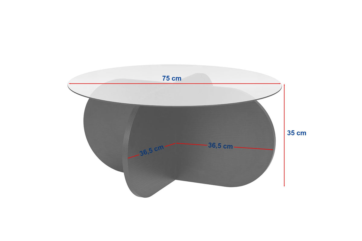 Aeris Sofatisch - Walnuss Transparent in Walnuss Transparent präsentiert im Onlineshop von KAQTU Design AG. Couchtisch ist von Nordure