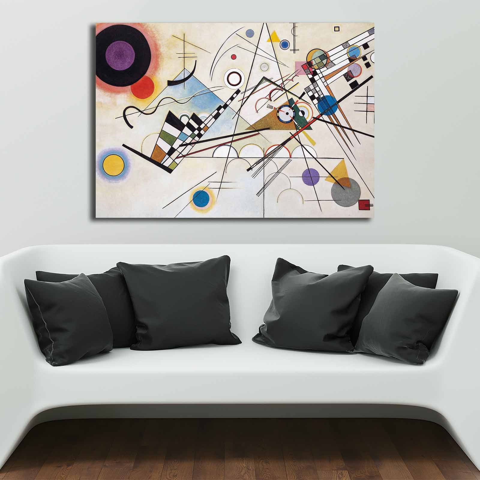 Entdecken Sie das beeindruckende Leinwandbild von Kandinsky! Bringen Sie Farbe und Eleganz in Ihr Zuhause mit diesem Kunstwerk von Wallity.