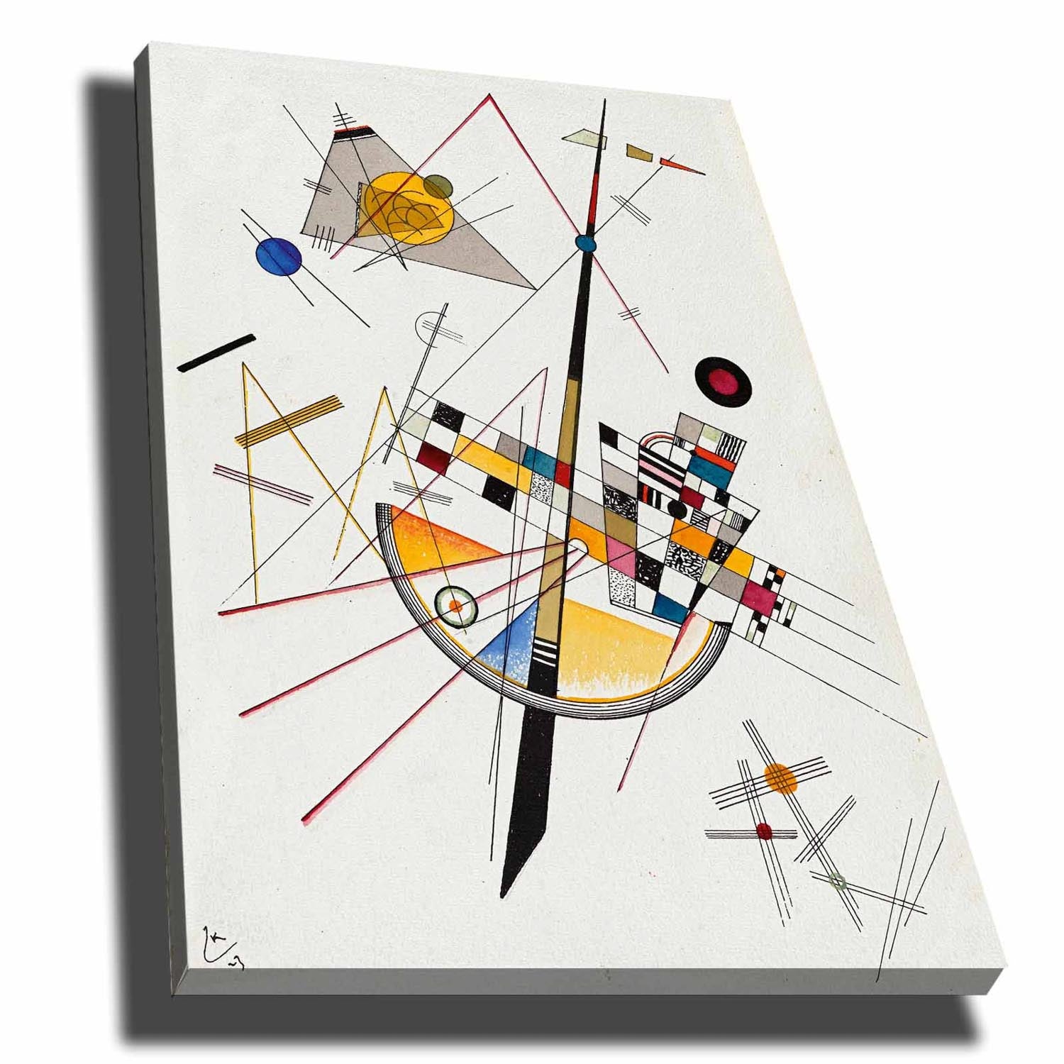 Erleben Sie die faszinierende Welt der abstrakten Kunst mit "Delicate Tension. Nr. 85" von Kandinsky. Ein lebendiges Leinwandgemälde, das Emotionen entfaltet.