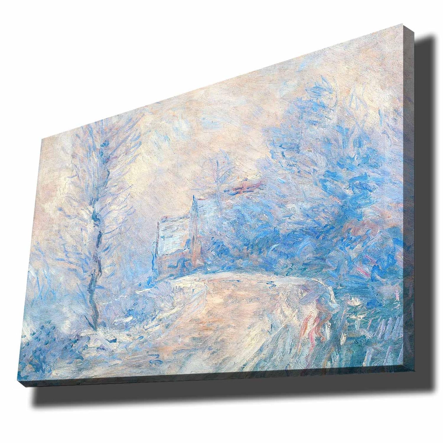 Erleben Sie die zauberhafte Atmosphäre von Claude Monets "Eingang nach Giverny im Schnee". Ein Kunstwerk, das jeden Raum veredelt.