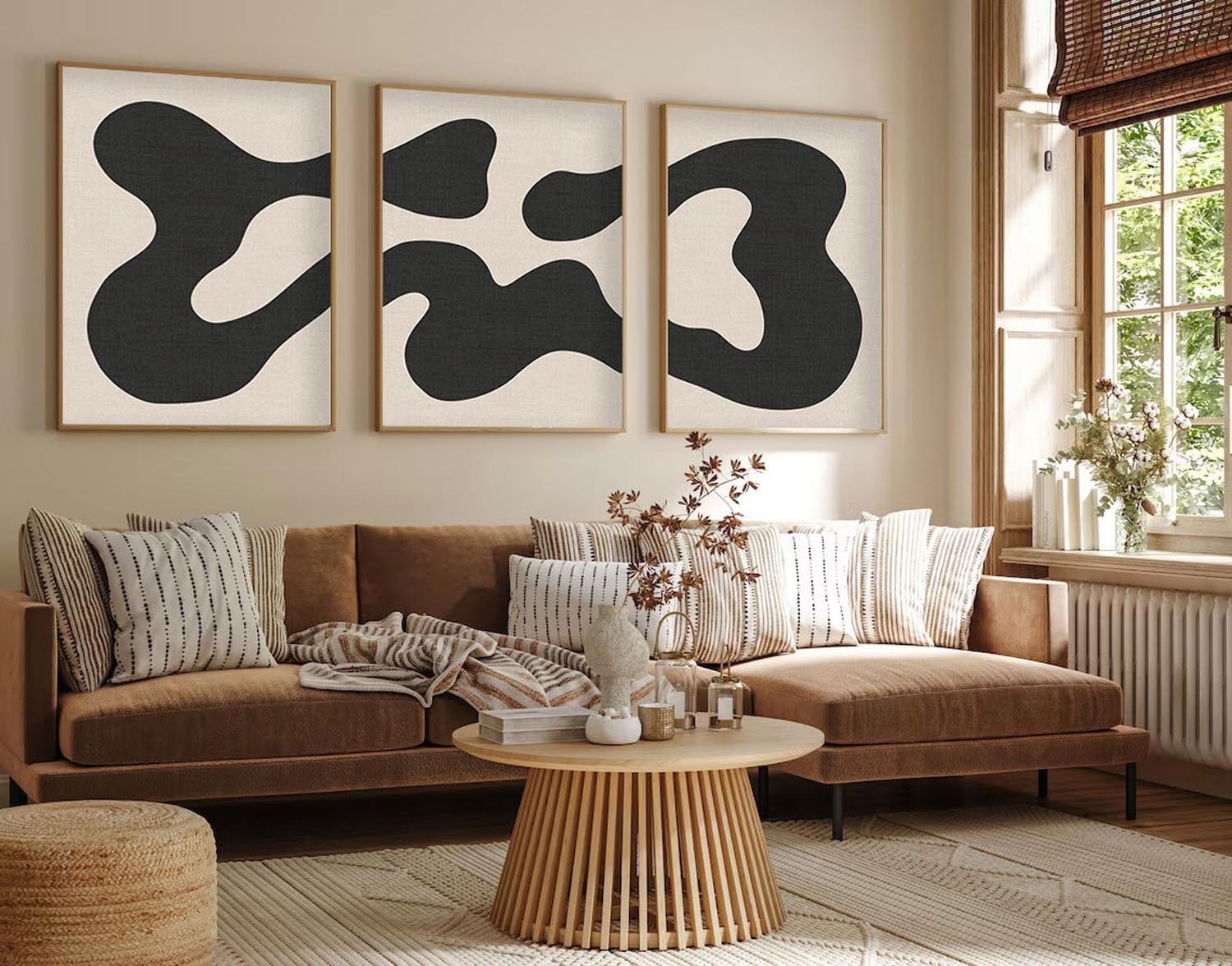 Verleihen Sie Ihrem Raum mit dem Huhu199 Bild von Wallity einen Hauch von Eleganz! Dieses mehrfarbige Kunstwerk (50 x 70 cm) verwandelt jede Wand in einen Blickfang.