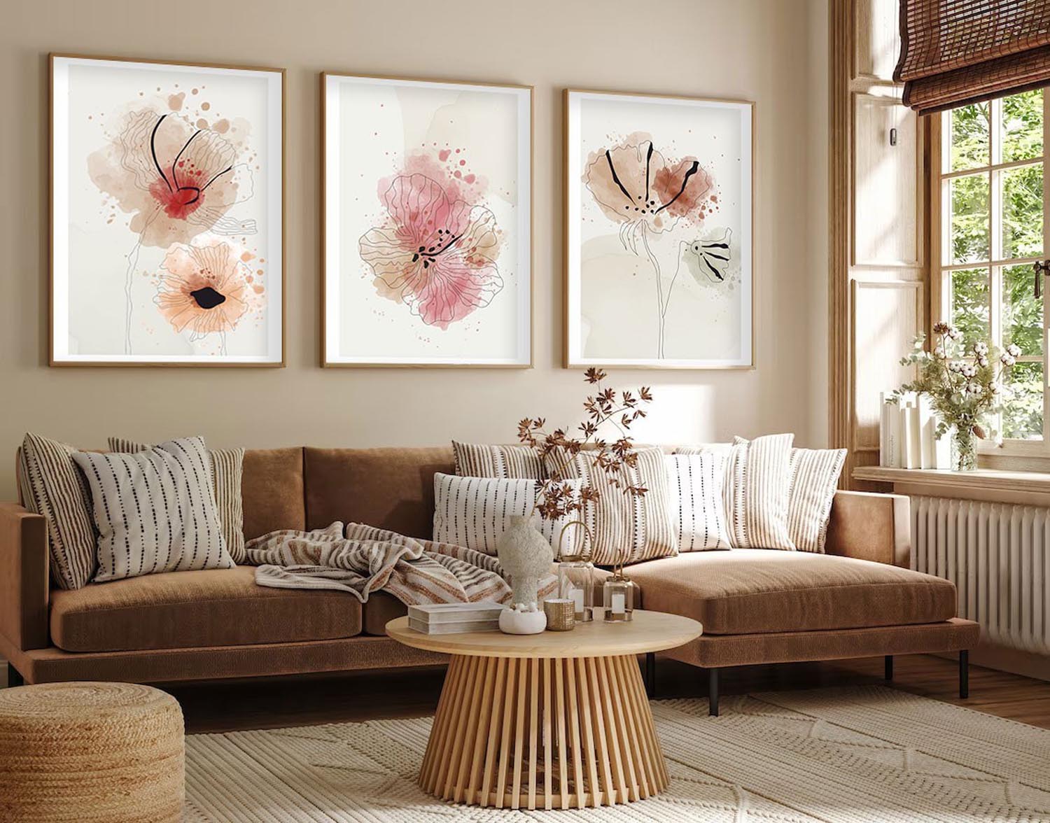 Verleihen Sie Ihrem Zuhause mit dem Huhu205 Bild von Wallity einen kreativen Akzent. Dieses 3-teilige, mehrfarbige Kunstwerk begeistert durch lebendige Farben und hochwertige Verarbeitung.