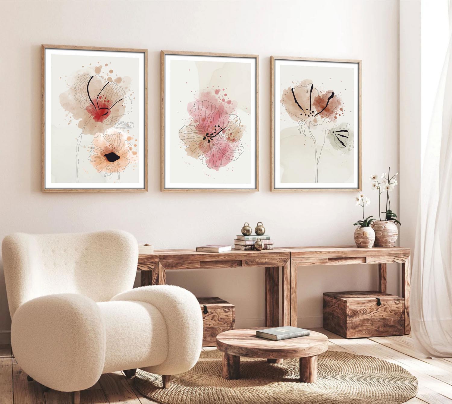 Verleihen Sie Ihrem Raum mit dem Huhu205 Bild von Wallity einen Hauch von Eleganz. Dieses mehrfarbige Kunstwerk (50 x 70 cm) begeistert durch lebendige Farben und einzigartiges Design.