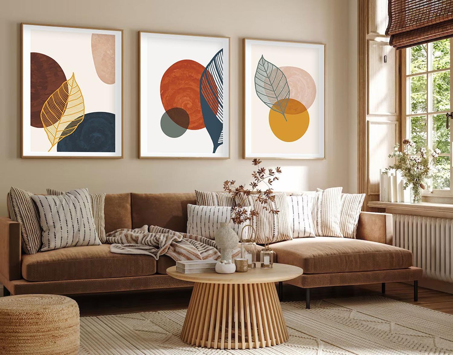 Verleihen Sie Ihrem Raum mit dem Huhu209 Bild von Wallity einen Hauch von Farbe und Eleganz. Dieses beeindruckende, mehrfarbige Kunstwerk (50 x 70 cm) verwandelt jede Wand.