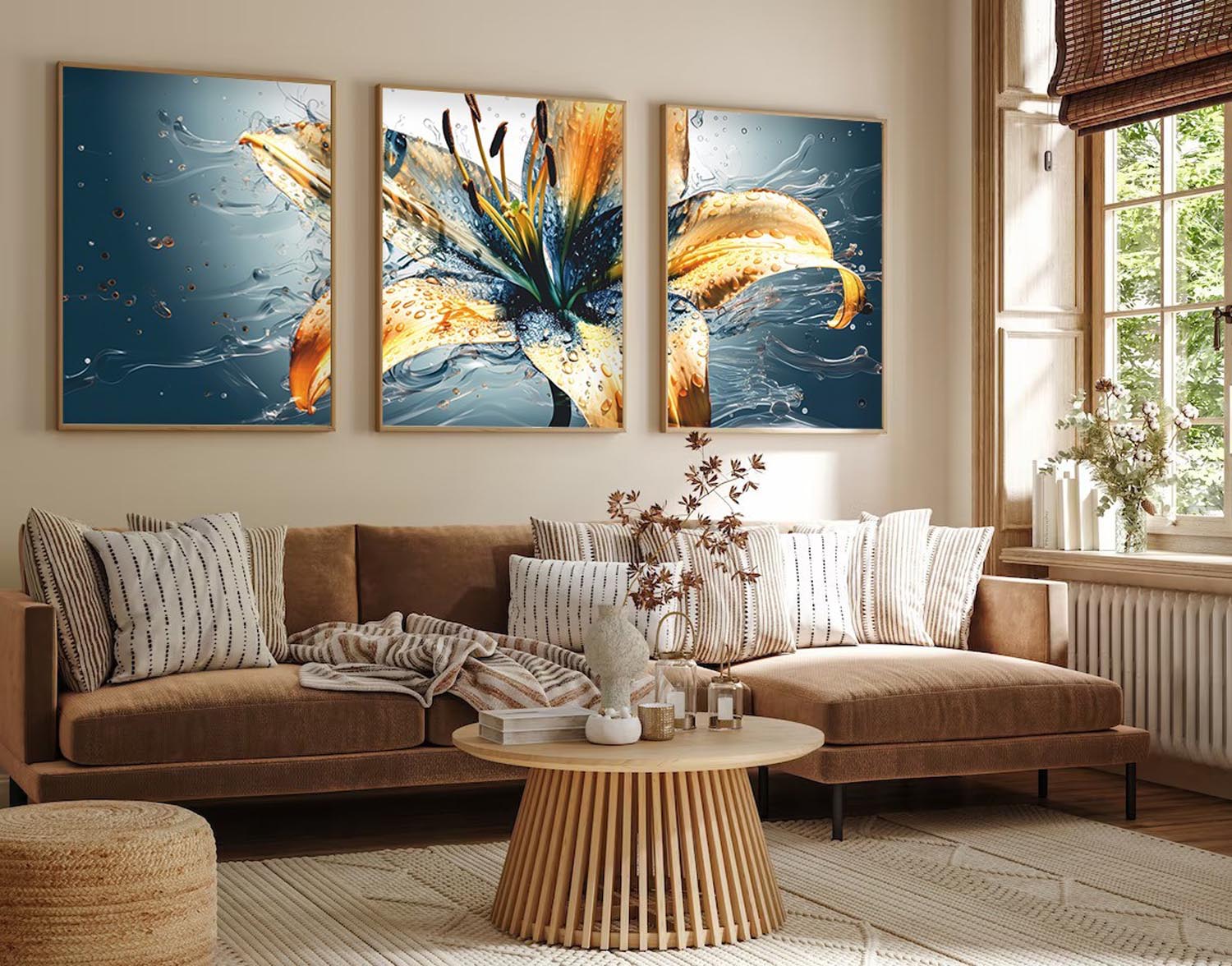 Verleihen Sie Ihrem Raum mit dem Huhu219 Bild von Wallity einen Hauch von Farbe und Eleganz. Dieses mehrfarbige Kunstwerk (50 x 70 cm) ist der perfekte Blickfang für jedes Zuhause.