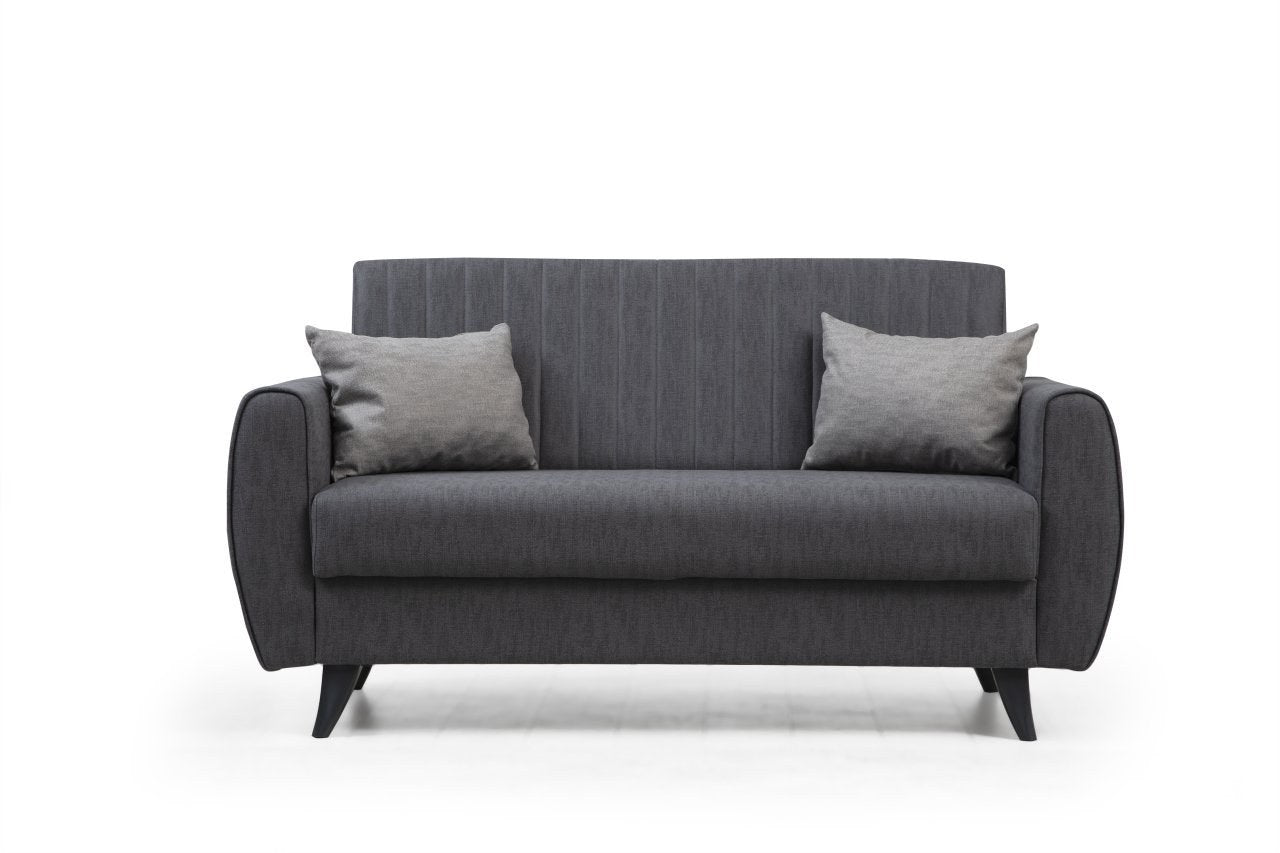 Erleben Sie das Alkon Bettsofa in Dunkelgrau von Atelier Del Sofa – ein elegantes, funktionales Möbelstück, das Stil und Komfort vereint.