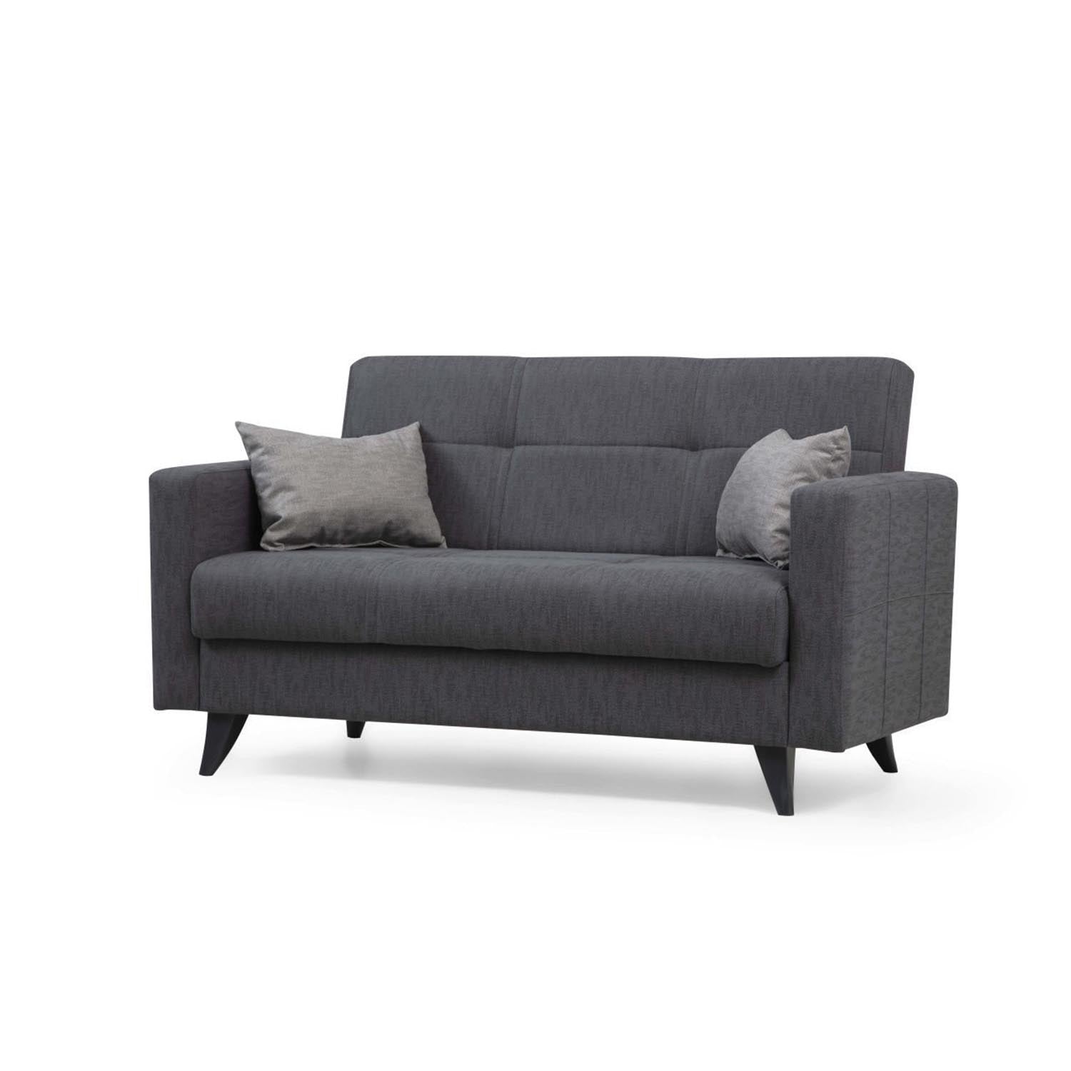 Entdecken Sie das Polya Bettsofa in Dunkelgrau von Atelier Del Sofa – eine elegante Lösung für Komfort und Stil in Ihrem Zuhause.