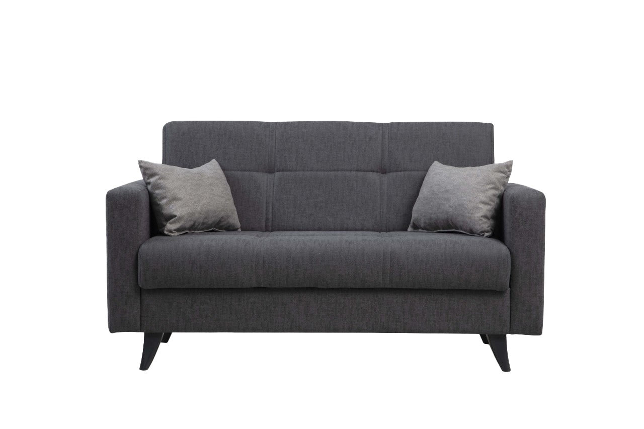 Erleben Sie das Polya Bettsofa in Dunkelgrau von Atelier Del Sofa – eine elegante Kombination aus Komfort und Funktionalität für Ihr Zuhause.