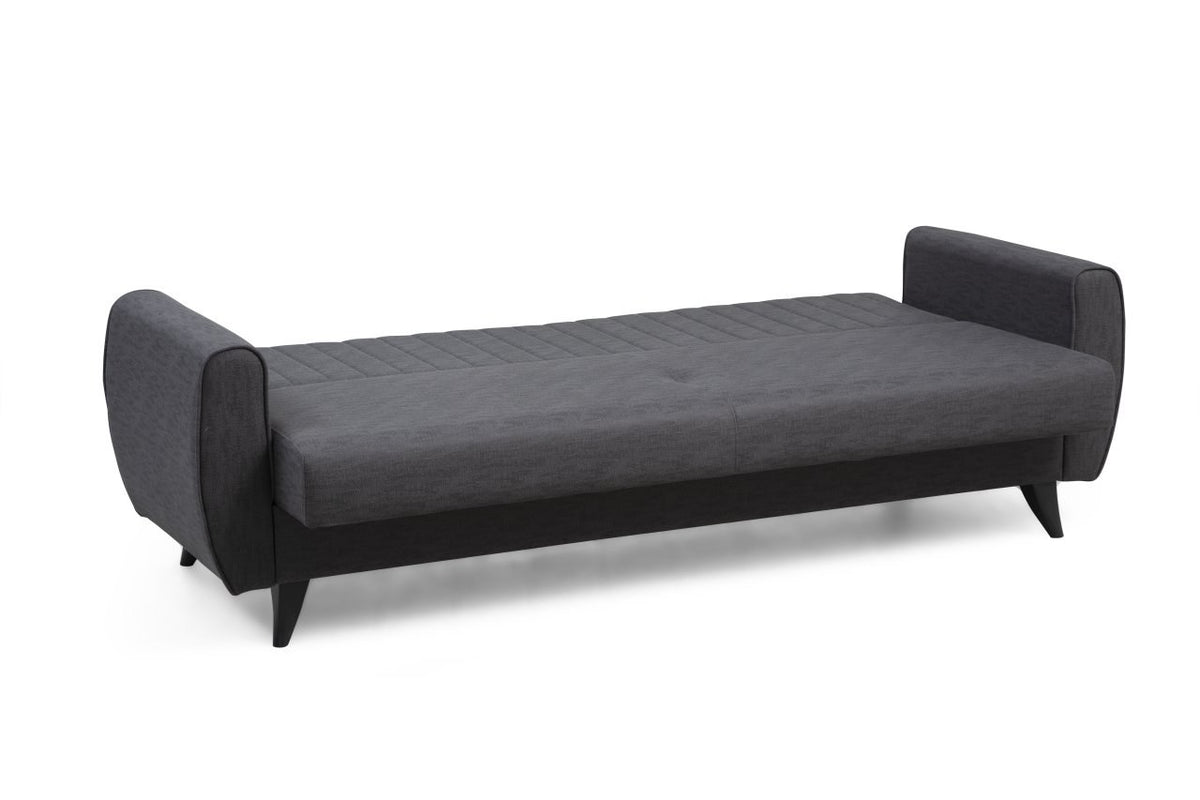 Alkon Bettsofa - Dunkelgrau in Dunkelgrau präsentiert im Onlineshop von KAQTU Design AG. Bettsofa ist von Atelier Del Sofa