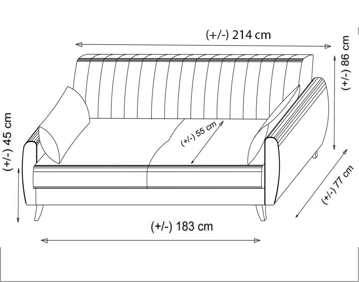 Alkon Bettsofa - Dunkelgrau in Dunkelgrau präsentiert im Onlineshop von KAQTU Design AG. Bettsofa ist von Atelier Del Sofa