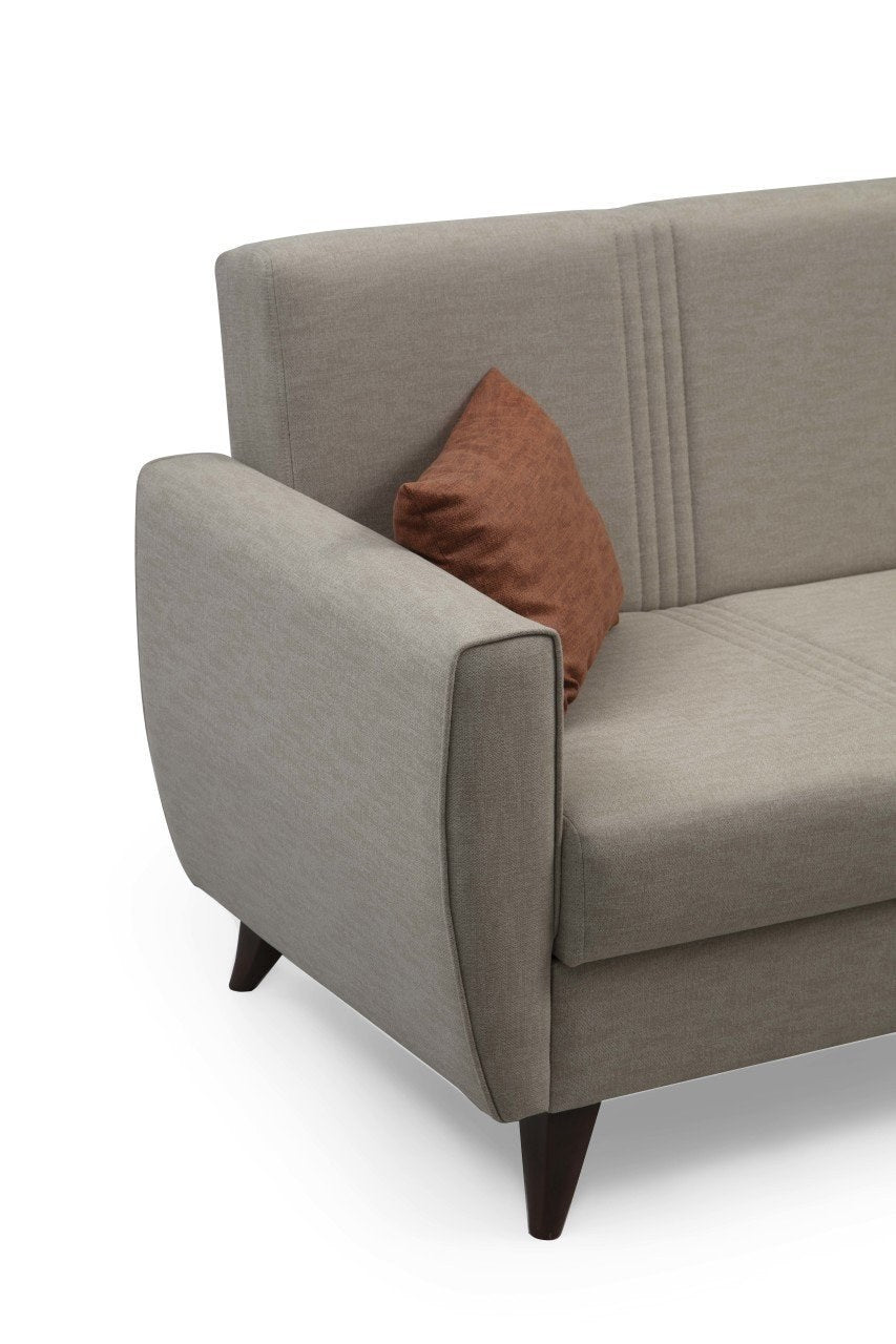 Entdecken Sie das Zaden Bettsofa in Beige von Atelier Del Sofa – ein stilvolles 3-Sitzer Schlafsofa, das Komfort und Funktionalität perfekt kombiniert.
