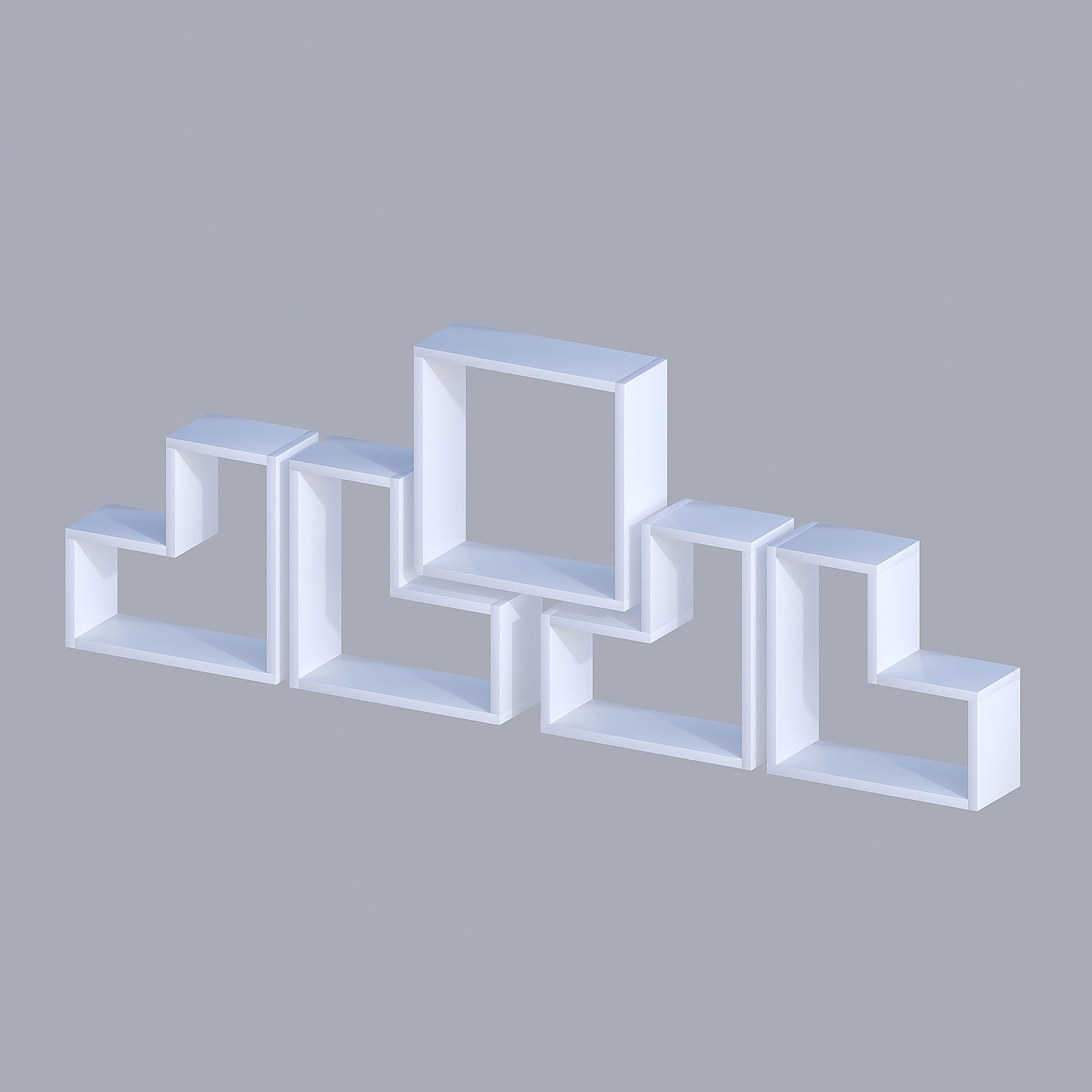 Entdecken Sie das Wandregal Elitra in Weiß von Hanah Home – eine stilvolle Lösung für eleganten Stauraum und moderne Raumgestaltung.