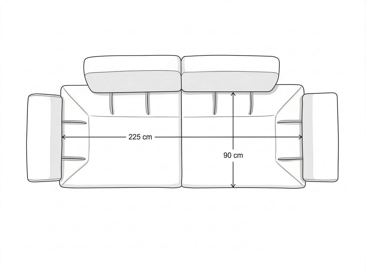 Graues 3-Sitzer-Sofa Bonjo Silver von Hanah Home mit Polyester-Stoffbezug, Holzbeinen und abnehmbarem Rückenkissen, Frontalansicht.