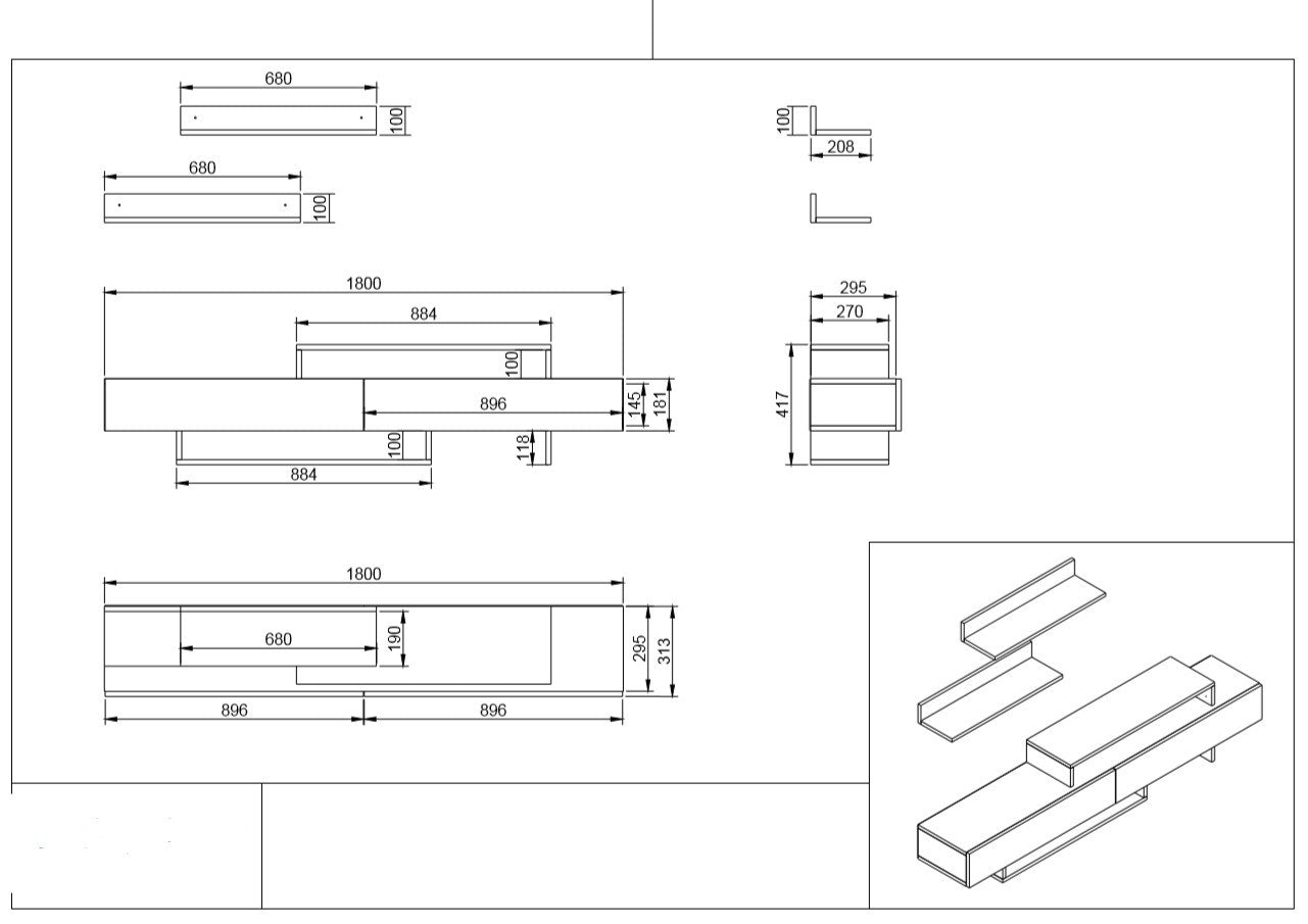 Gestalten Sie Ihr Wohnzimmer mit dem eleganten Nirvana TV-Möbel in Weiß und Teak von Hanah Home. Funktionalität trifft skandinavisches Design!