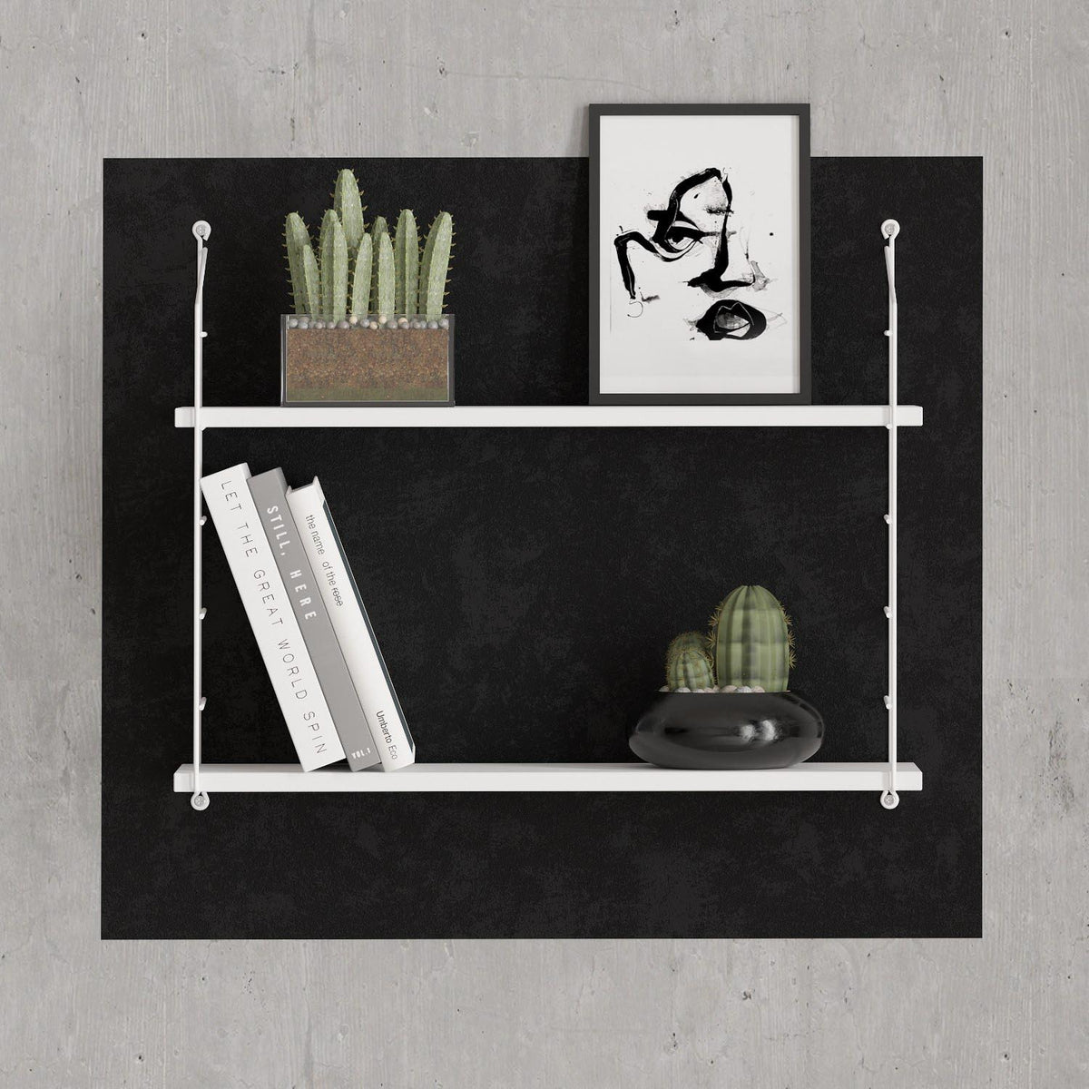 Armoni 2'li Wandregal - Weiss in Weiss präsentiert im Onlineshop von KAQTU Design AG. Wandregal ist von Hanah Home
