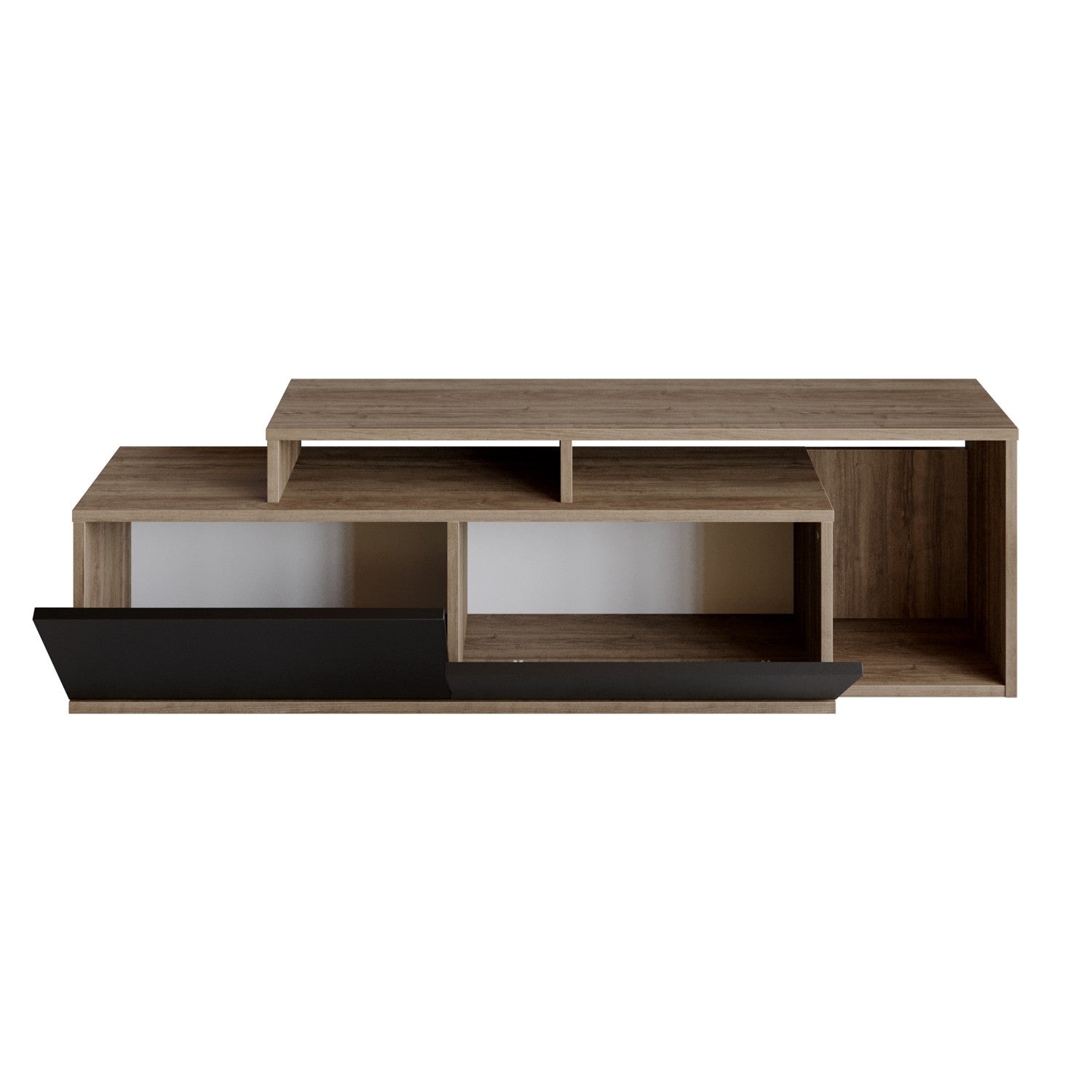 Nexera - Walnut, Black in Walnuss Schwarz präsentiert im Onlineshop von KAQTU Design AG. Sideboard ist von Hanah Home