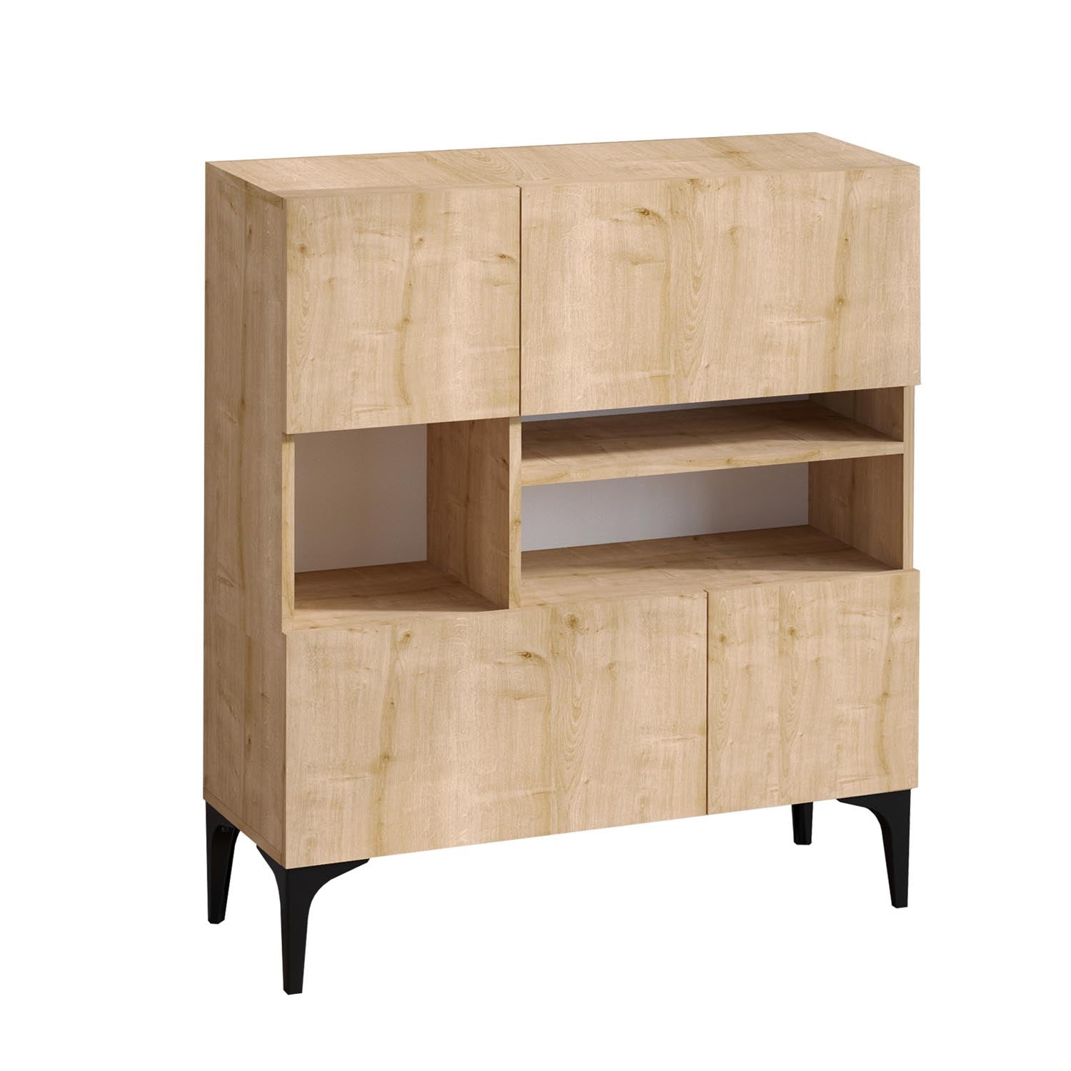 Krista - Sapphire Oak in Saphir- Eiche präsentiert im Onlineshop von KAQTU Design AG. High-Sideboard ist von Hanah Home