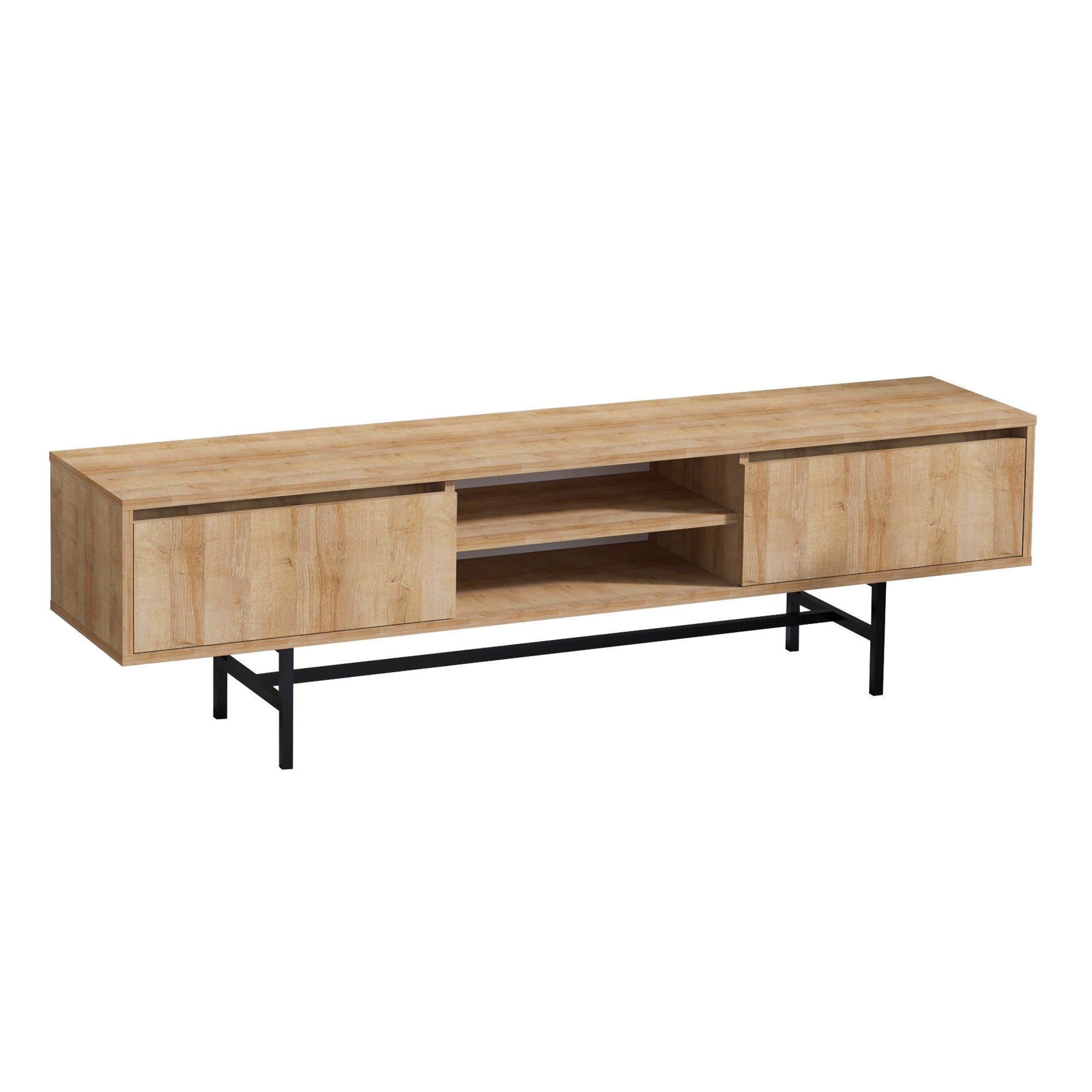 Matias in Eiche Schwarz präsentiert im Onlineshop von KAQTU Design AG. Sideboard ist von Hanah Home