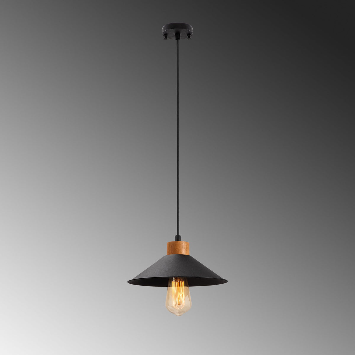 GMN Pendellampe - Schwarz in Schwarz präsentiert im Onlineshop von KAQTU Design AG. Pendelleuchte ist von Opviq