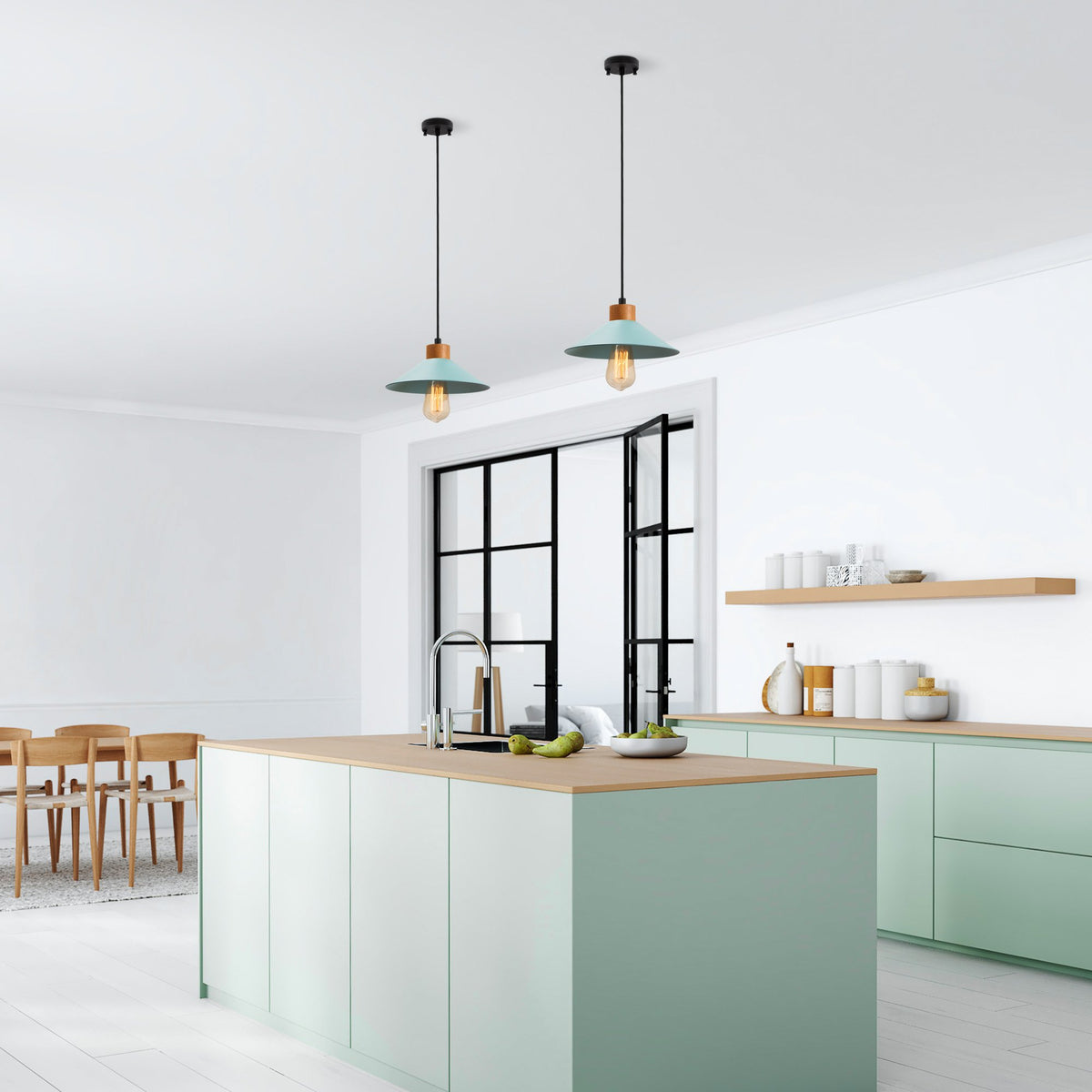 GMN Pendellampe - Blau in Blau präsentiert im Onlineshop von KAQTU Design AG. Pendelleuchte ist von Opviq