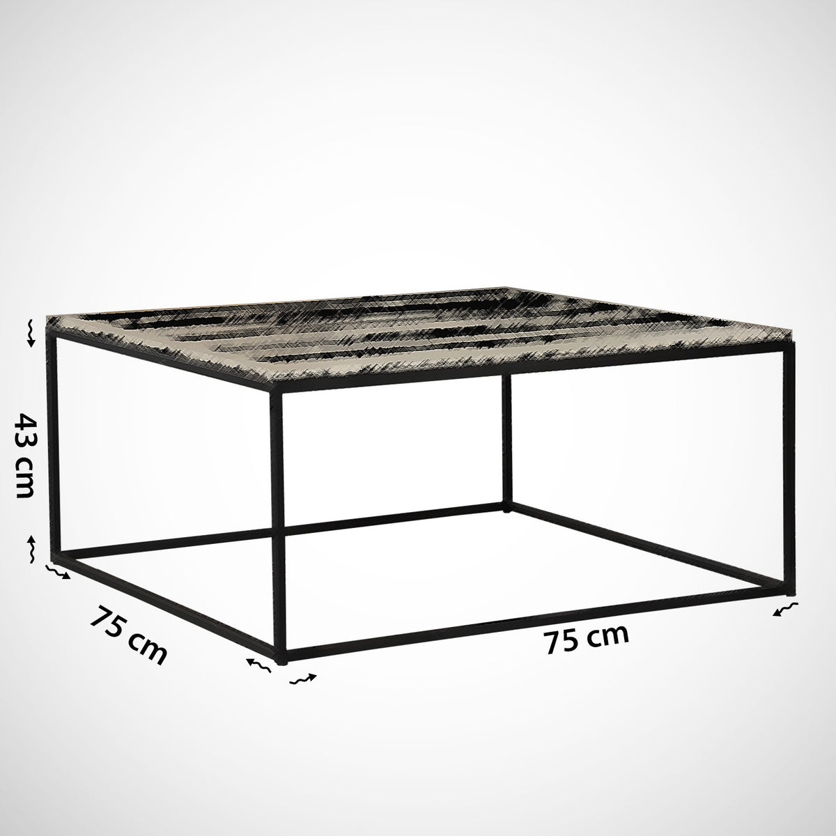 Poly Sofatisch - Weiss Schwarz in Weiss Schwarz präsentiert im Onlineshop von KAQTU Design AG. Couchtisch ist von Hanah Home