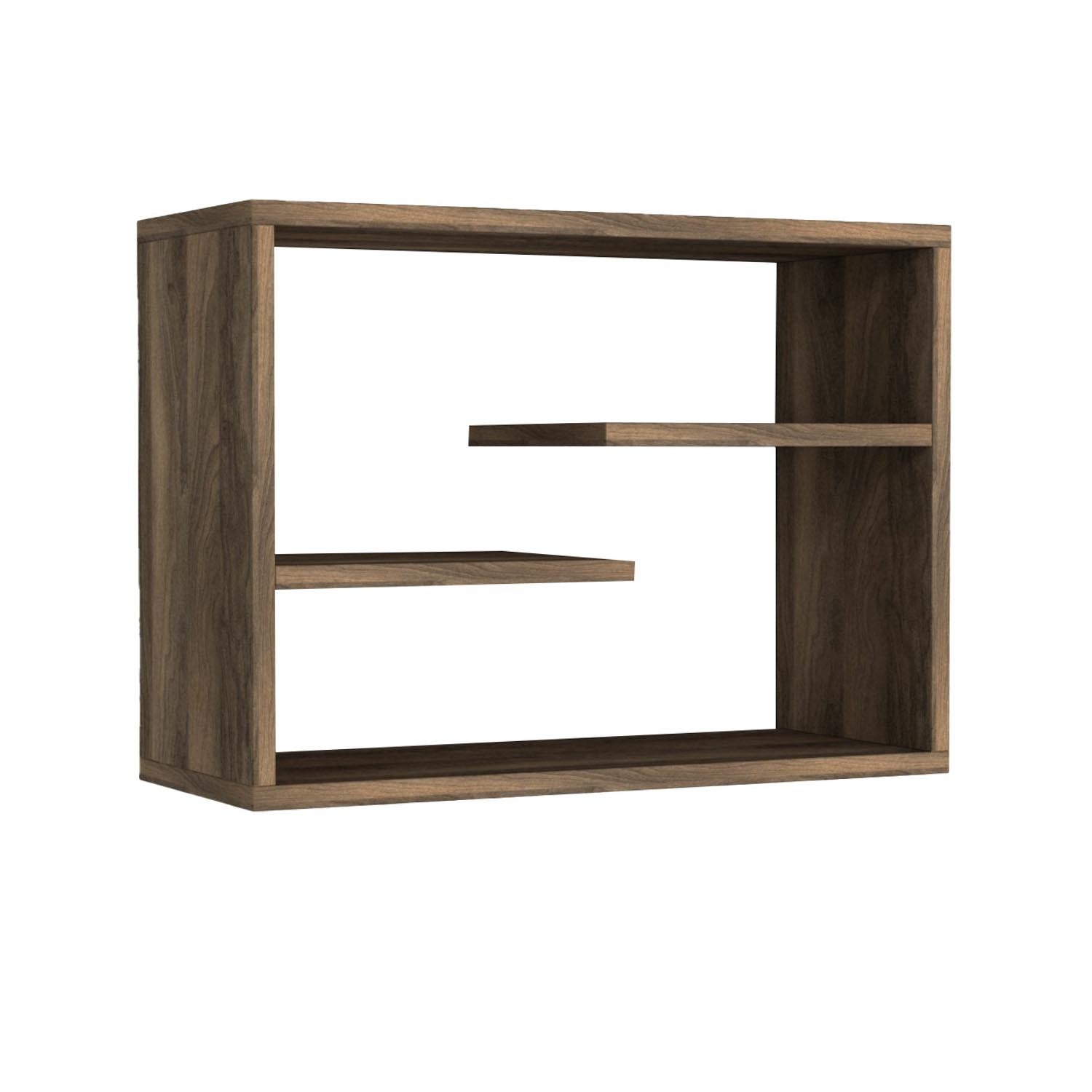 Tino - Walnut in Walnuss präsentiert im Onlineshop von KAQTU Design AG. Wandregal ist von Hanah Home