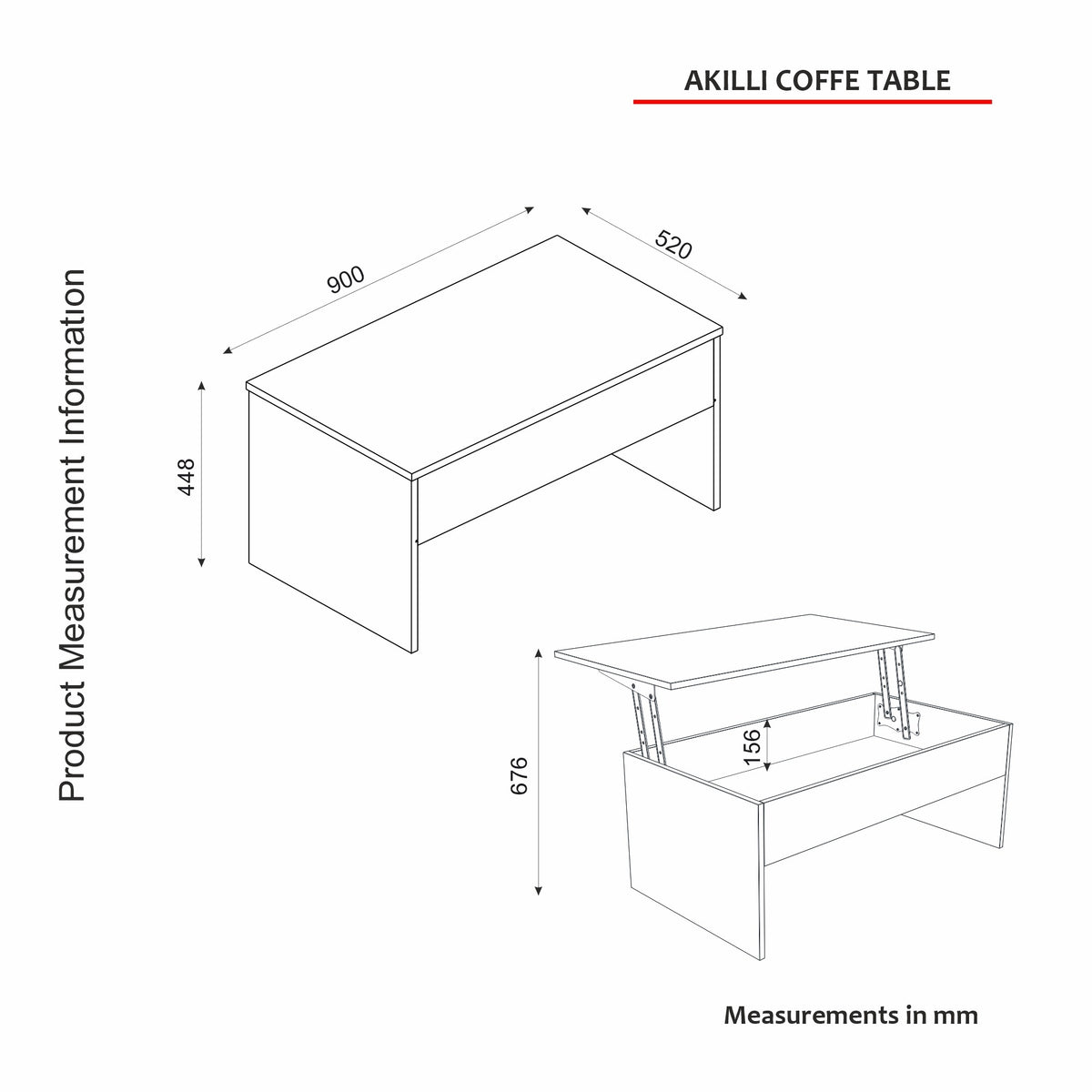 Akilli Sofatisch - Travertin in Travertin präsentiert im Onlineshop von KAQTU Design AG. Couchtisch ist von Hanah Home