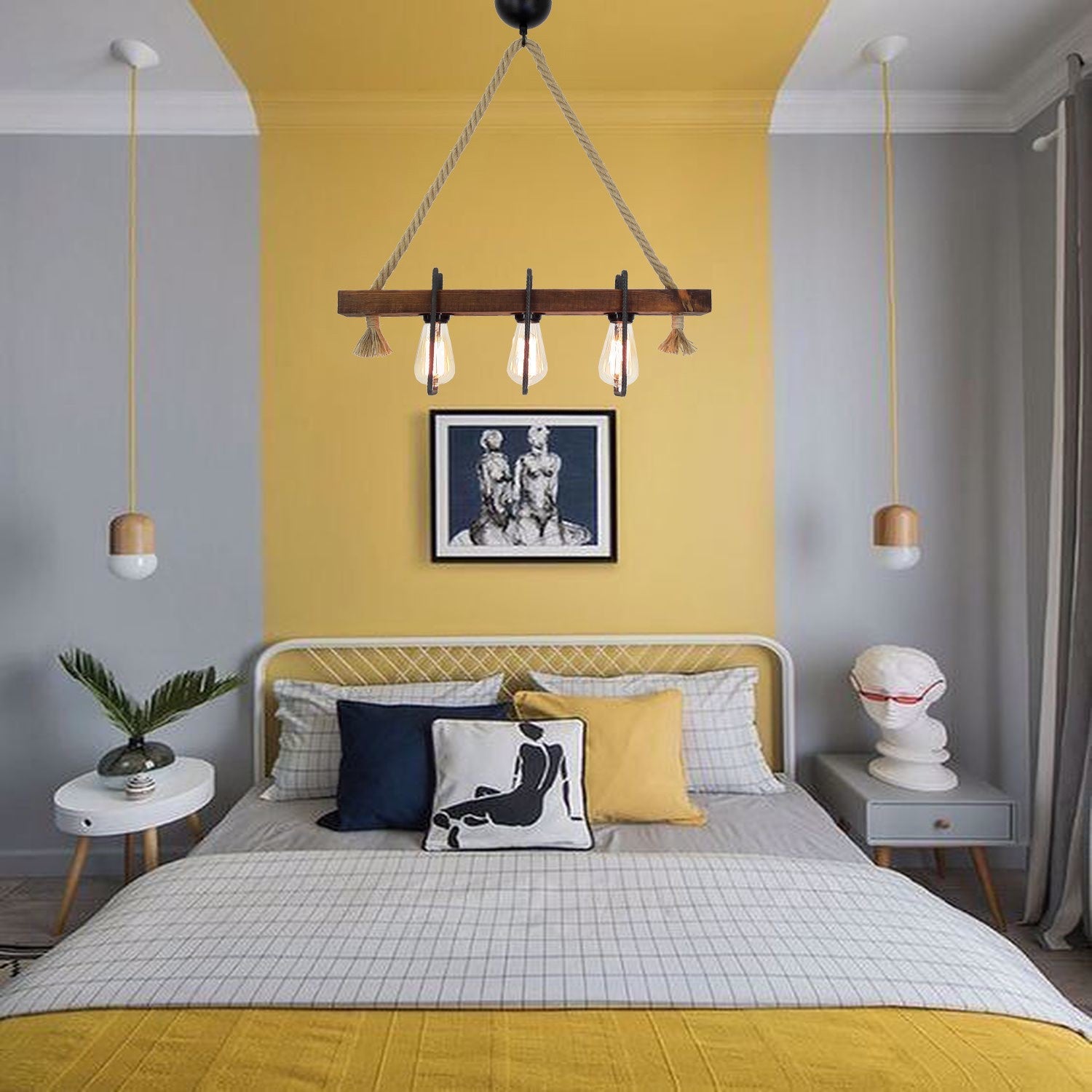 Entdecken Sie die Demir Kütük 2 Pendelleuchte in Walnuss von Opviq – ein handgefertigtes Meisterwerk aus massivem Kiefernholz, das jedem Raum Eleganz verleiht.