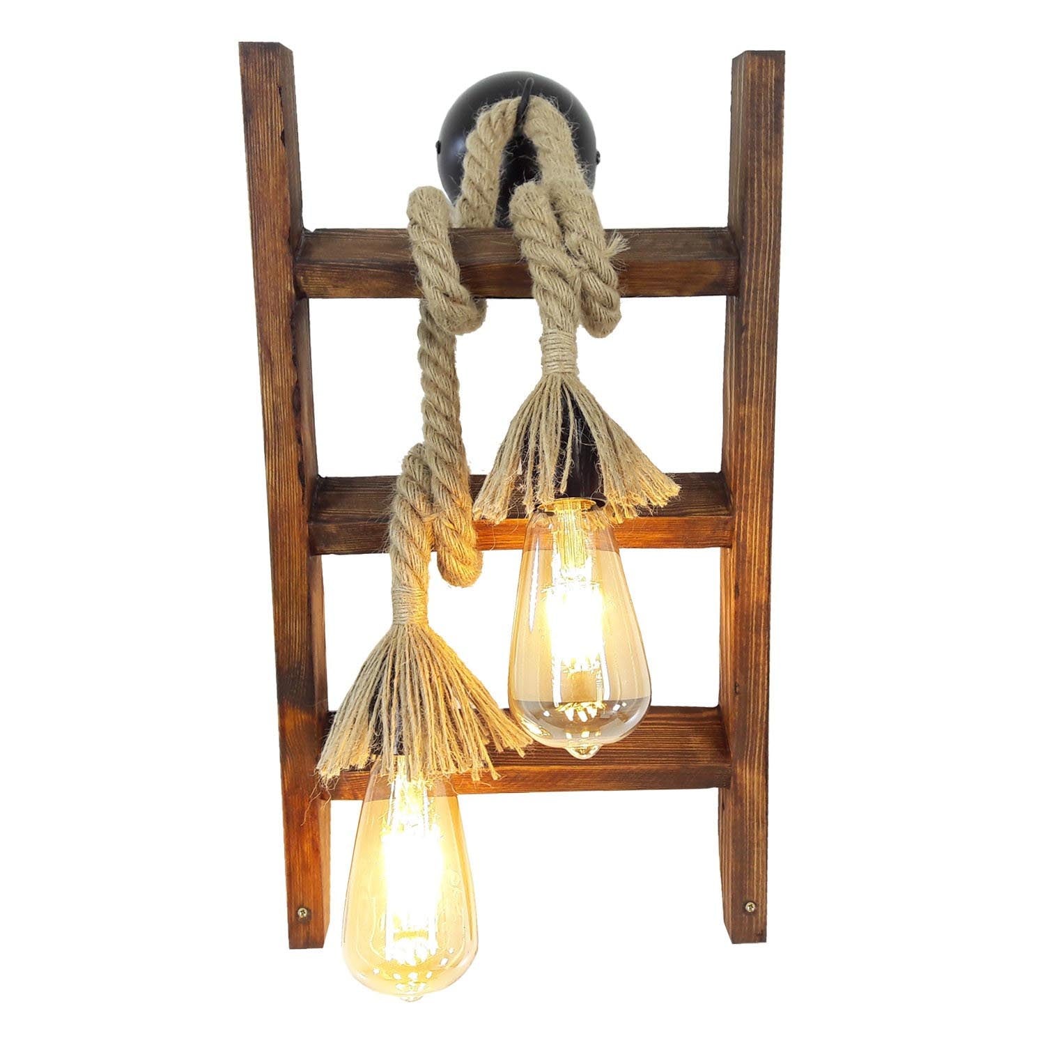 Entdecken Sie die Merdiven Halat Aplik Wandleuchte in Walnuss von Opviq – ein stilvolles Highlight für Ihr Zuhause, das Wärme und Charme ausstrahlt.