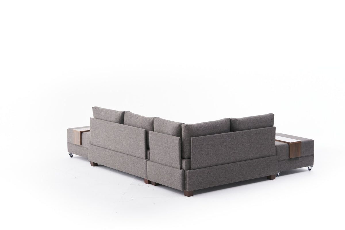 Fly Corner Sofa Bed Left Bettsofa - Braun in Braun präsentiert im Onlineshop von KAQTU Design AG. Bettsofa links ist von Atelier Del Sofa
