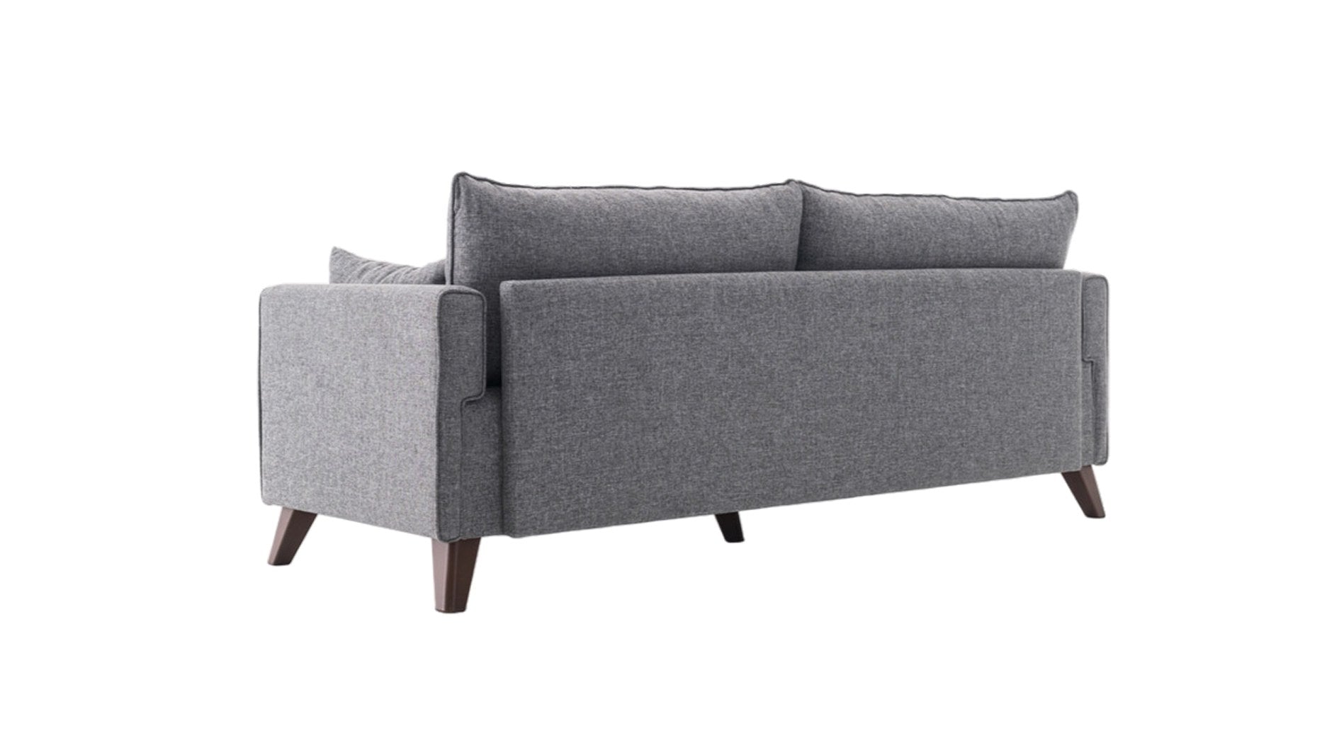 Verleihen Sie Ihrem Zuhause mit dem stilvollen Bella 3er Sofa in Grau von Atelier Del Sofa einen Hauch von Luxus und Gemütlichkeit.