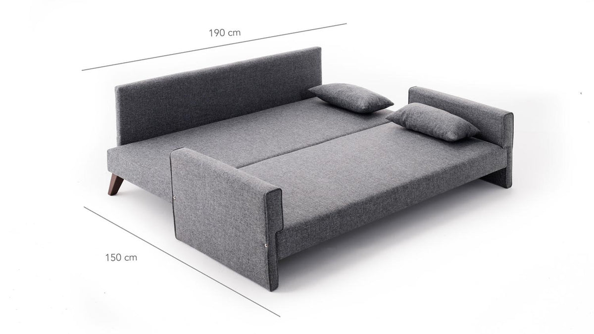 Bella Sofa Bed Bettsofa - Grau in Grau präsentiert im Onlineshop von KAQTU Design AG. Bettsofa ist von Atelier Del Sofa