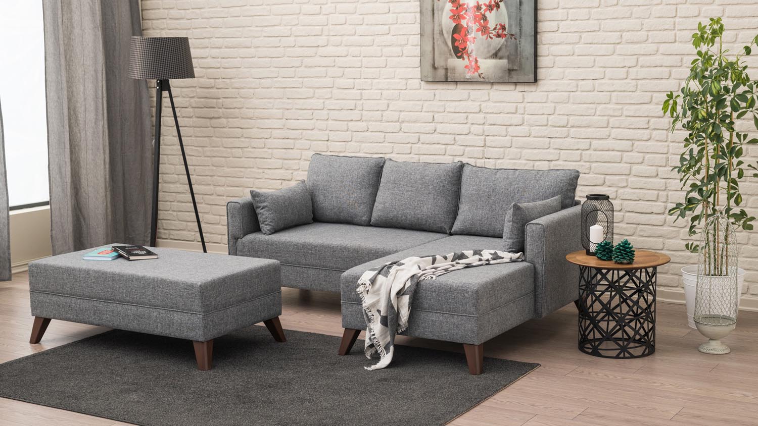 Entdecken Sie das Bella Ecksofa-Bett in Grau von Atelier Del Sofa – stilvoll, komfortabel und vielseitig für Ihr Zuhause!