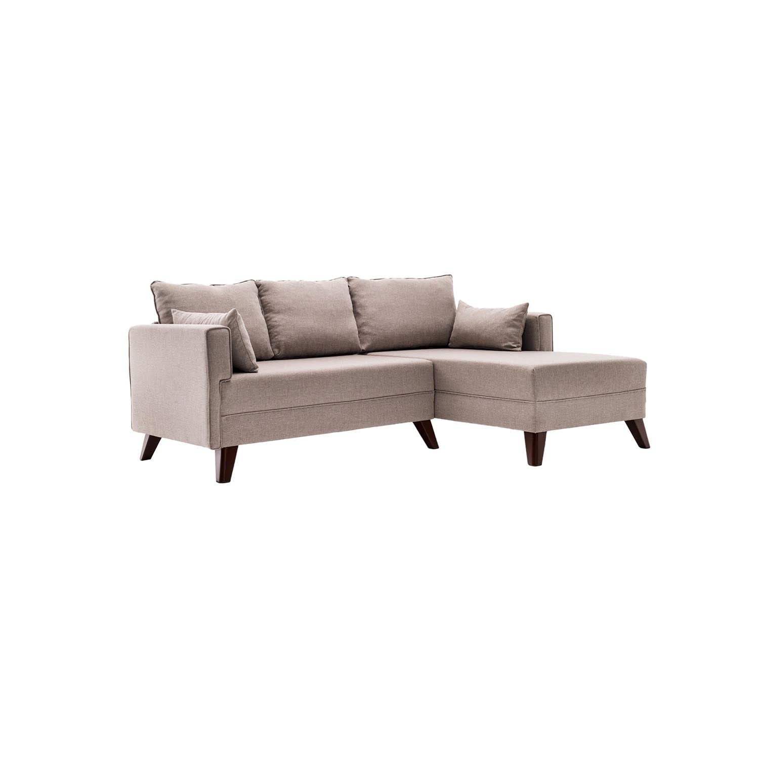 Erleben Sie das Bella Ecksofa in Sahne von Atelier Del Sofa – ein elegantes Möbelstück, das Stil und praktischen Komfort für Ihr Zuhause vereint.