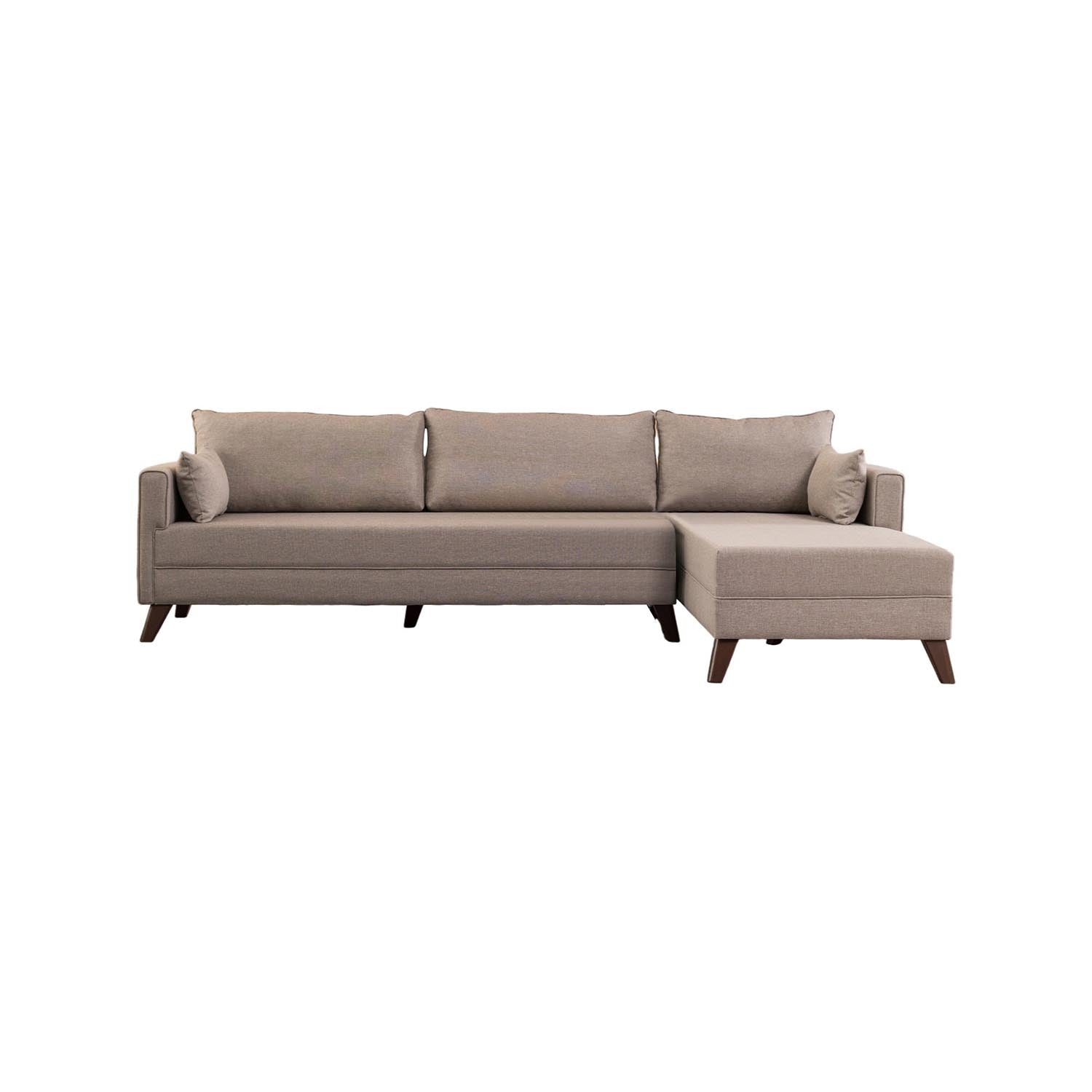 Bella Corner Sofa Right 1 - Cream in Sahne präsentiert im Onlineshop von KAQTU Design AG. Ecksofa ist von Atelier Del Sofa