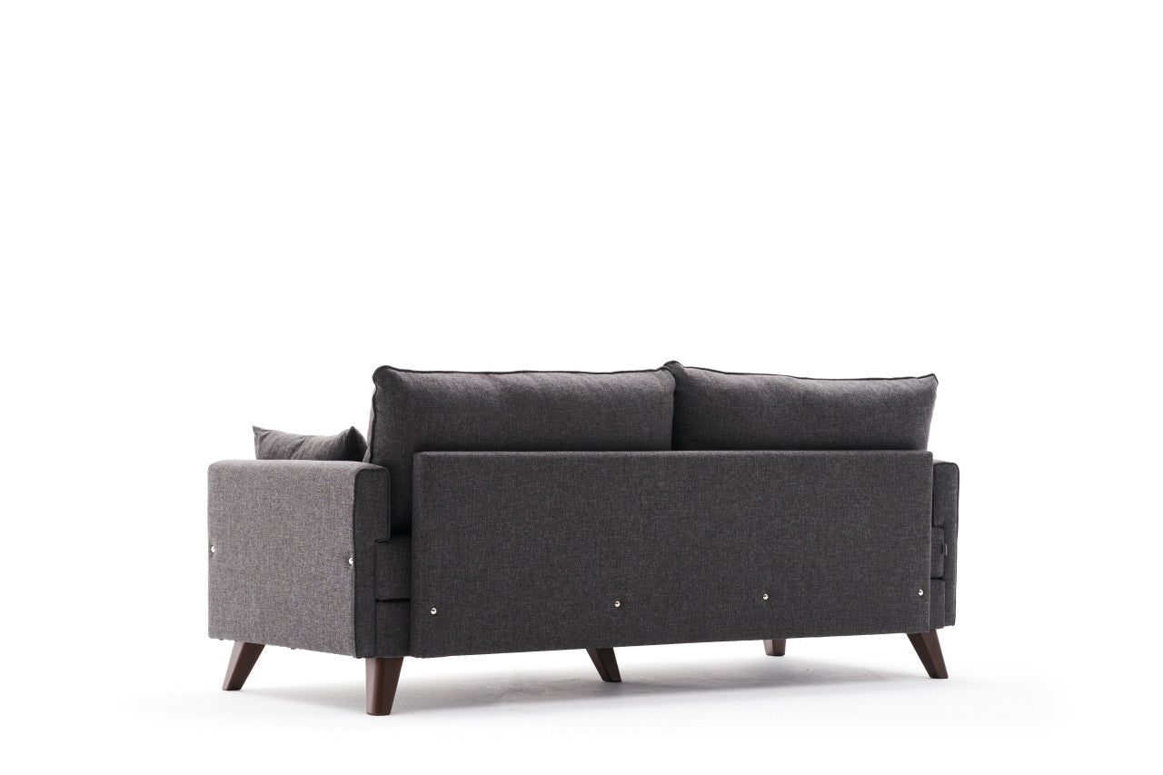 Erleben Sie das Bella Sofa Bed in elegantem Anthrazit – ein vielseitiges 3-Sitzer Schlafsofa, das Stil und Funktionalität perfekt kombiniert.
