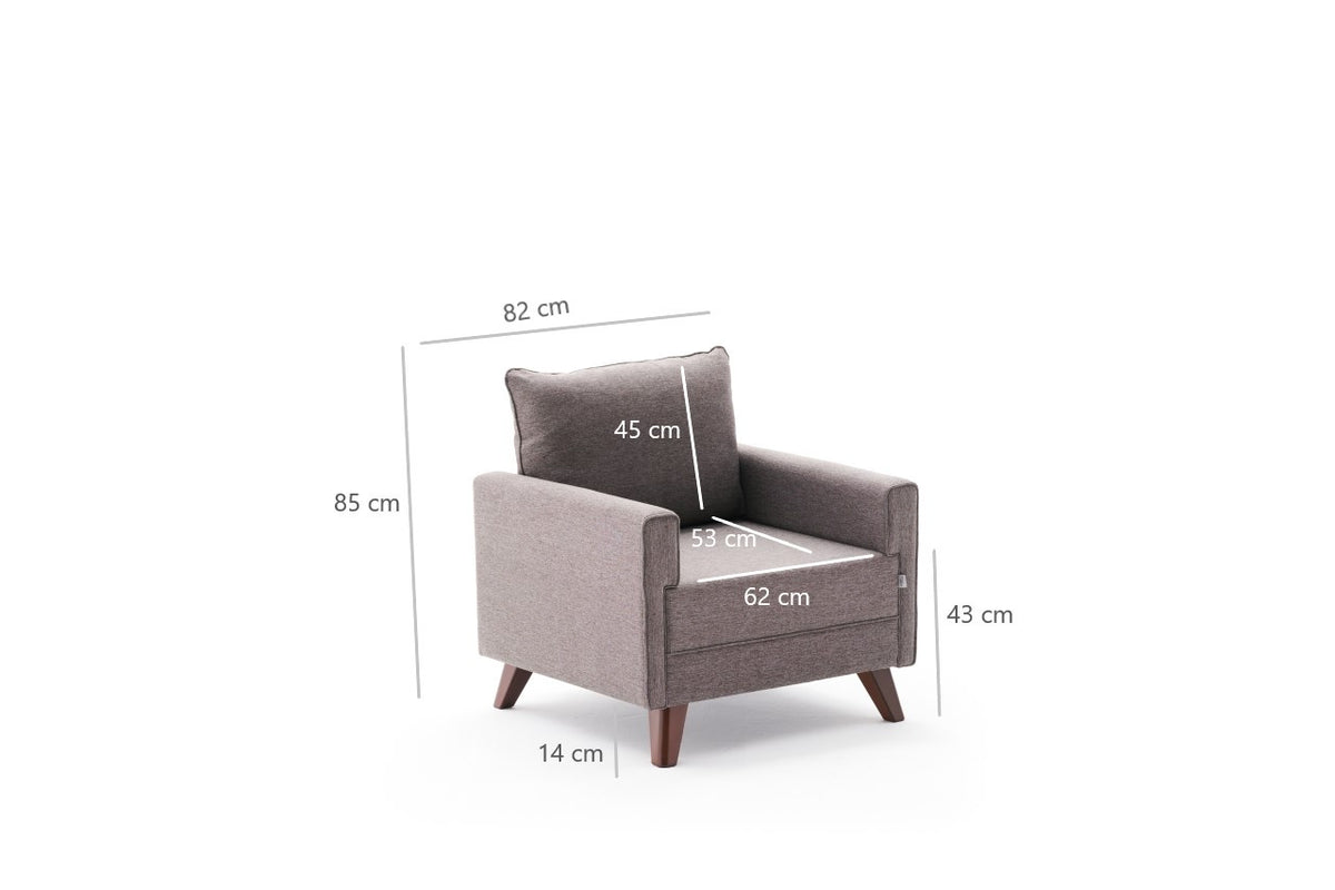 Bella Armchair Modulares Sofa - Braun in Braun präsentiert im Onlineshop von KAQTU Design AG. Modulares Sofa ist von Atelier Del Sofa
