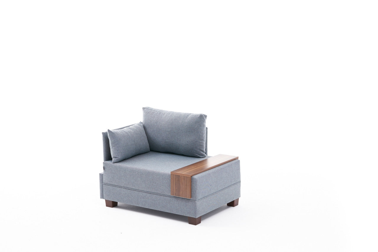 Erleben Sie das Fly Left Modulares Sofa in sanftem Blau von Atelier Del Sofa – der Inbegriff von Stil und Gemütlichkeit für Ihr Zuhause.