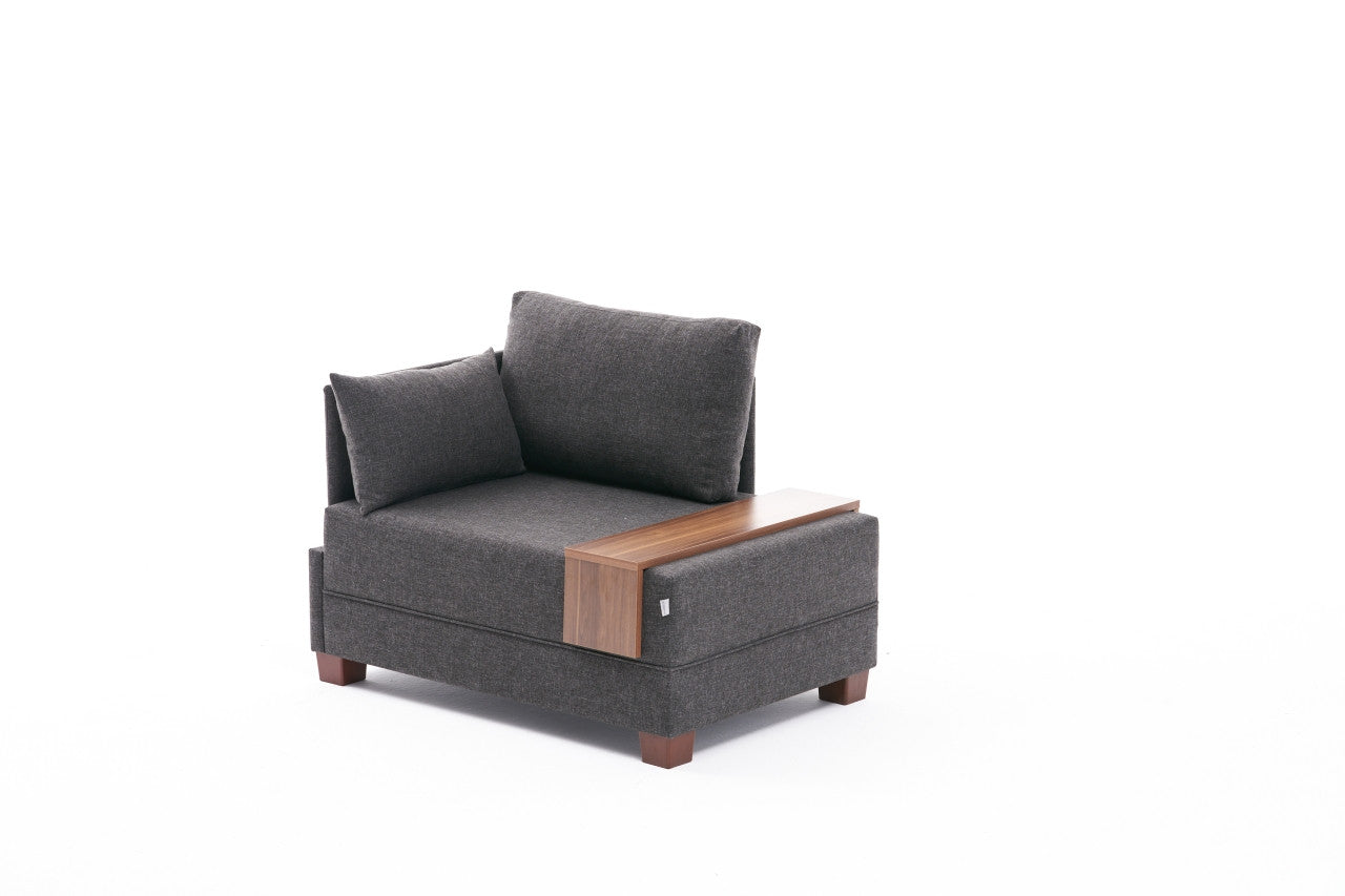 Fly Left - Anthracite in Anthrazit präsentiert im Onlineshop von KAQTU Design AG. Modulares Sofa ist von Atelier Del Sofa