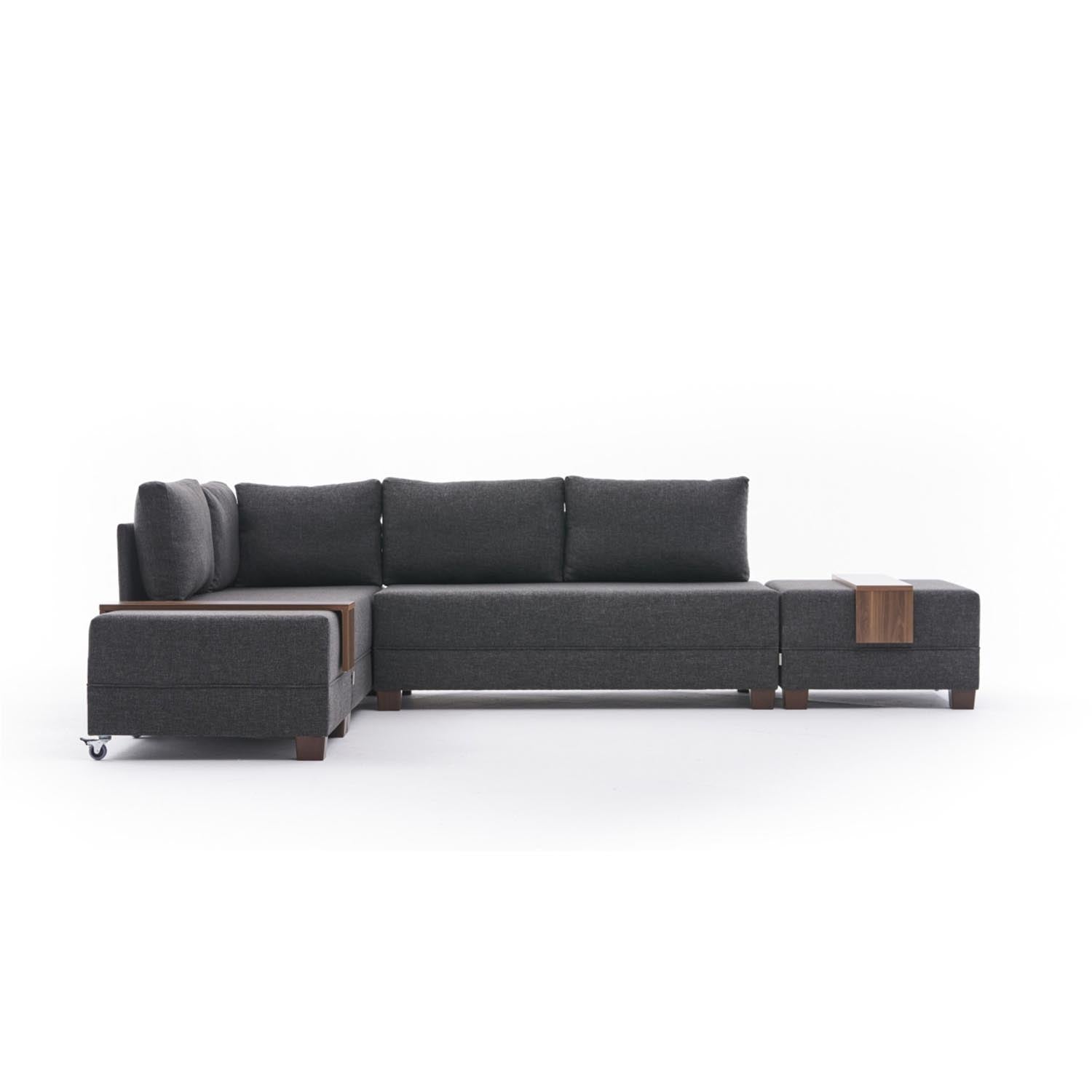 Fly Left - Anthracite in Anthrazit präsentiert im Onlineshop von KAQTU Design AG. Bettsofa ist von Atelier Del Sofa